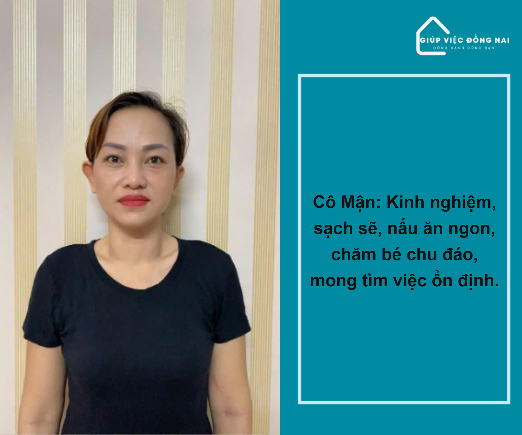 Chị Mận 1985 siêng năng cần việc làm lâu dài, ổn định