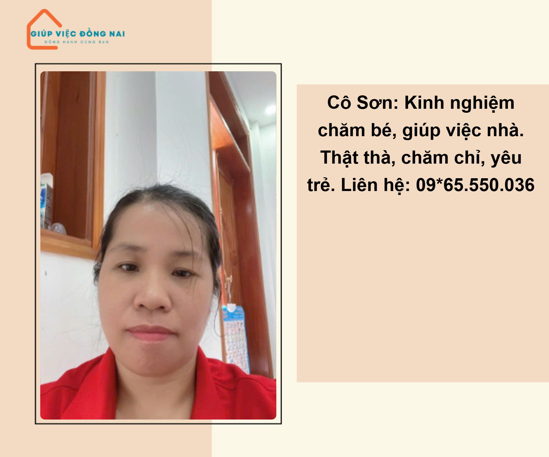 chị Sơn cần tìm việc làm