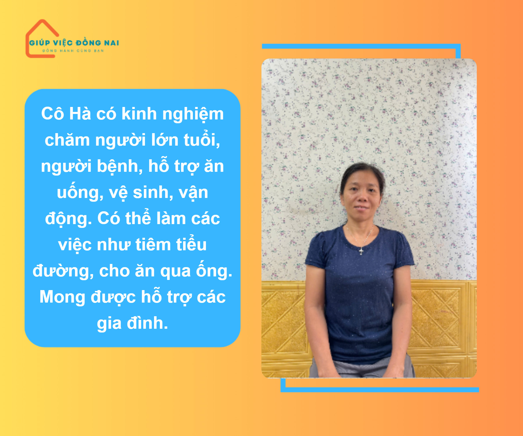 Chị Nguyễn Thị Viết Hà, sinh năm 1983, quê Nghệ An cần tìm việc