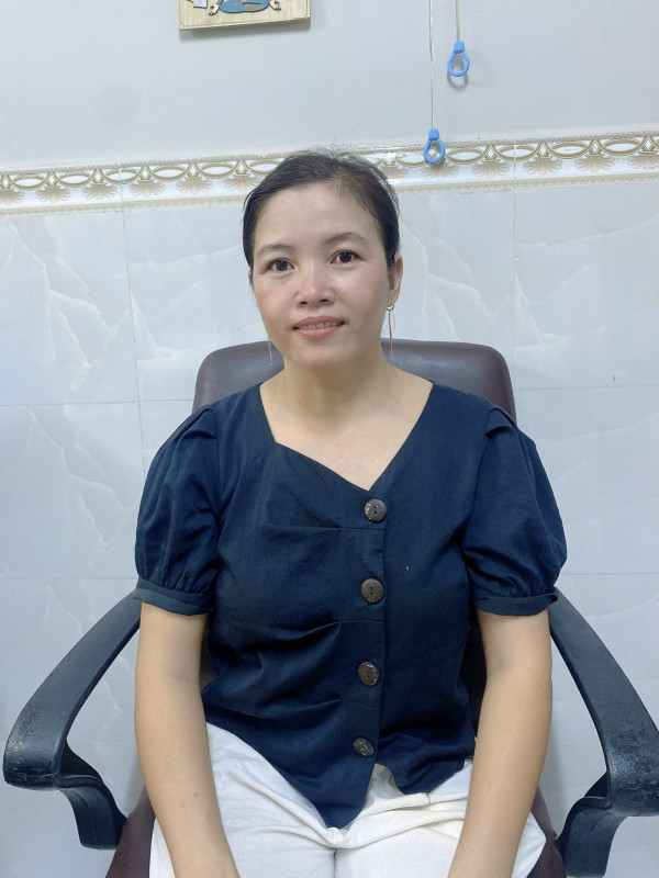 Chị Lê Thị Thanh Mỹ, sinh năm 1983, quê Khánh Hòa- chuyên giúp việc nhà, bảo mẫu