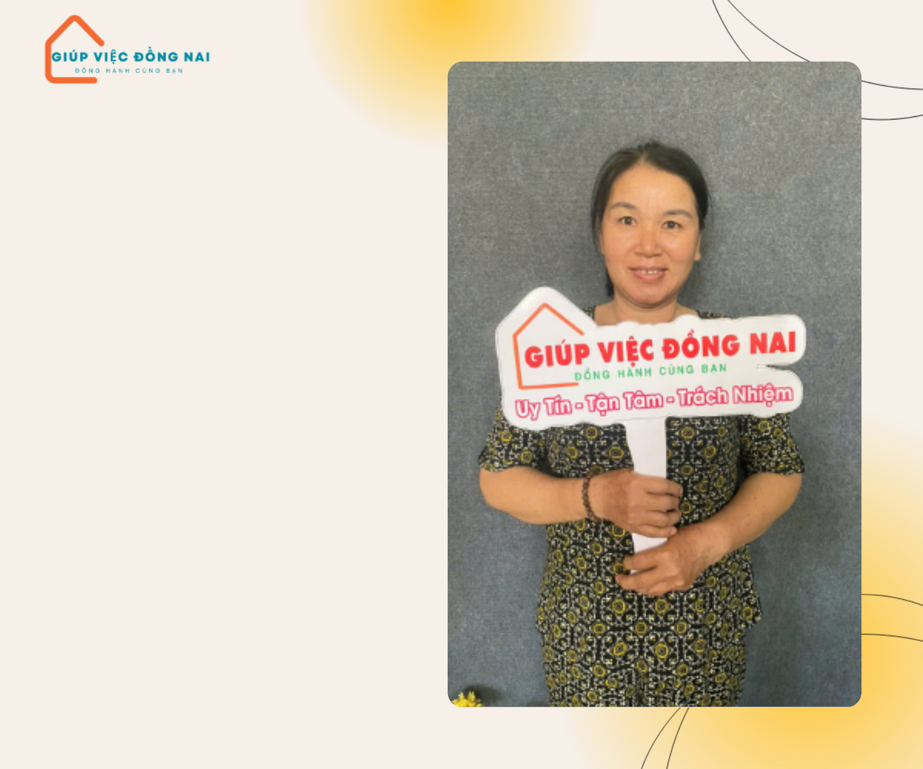 Chị NGUYỄN THỊ NỤ, sinh năm 1976, quê Vĩnh Phúc cần tìm việc