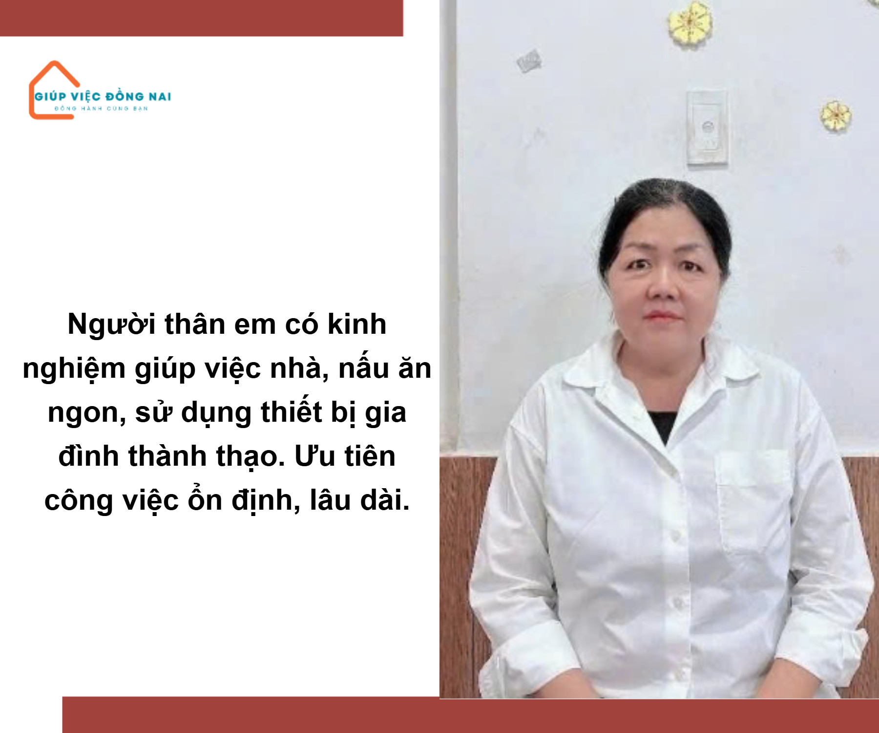Cô giúp việc nhiều năm kinh nghiệm