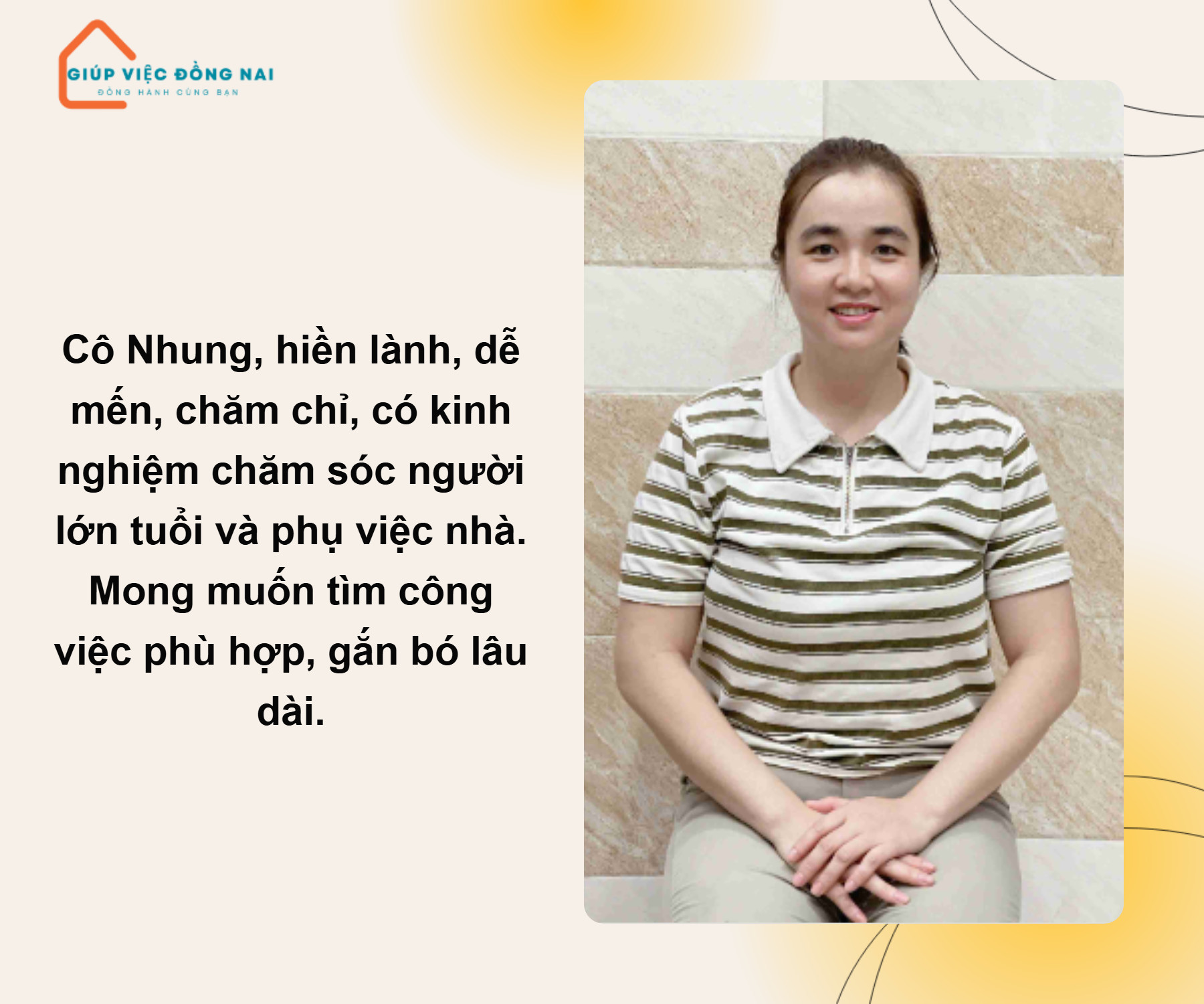 Chị Chị Hoàng Thị Nhung, sinh năm 1997, quê Đắk Lắk cần tìm việc