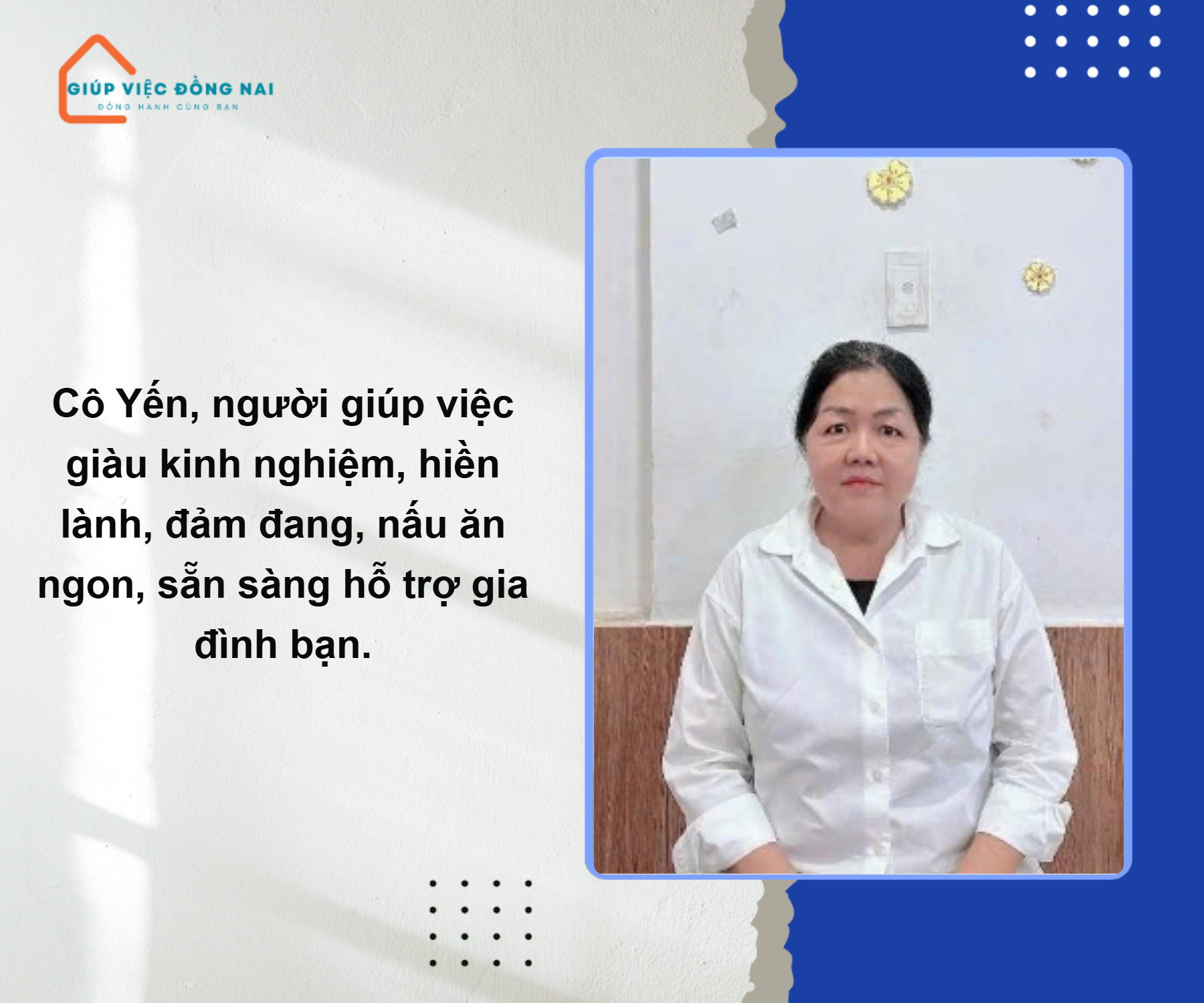 Chị Trương Ngọc Yến, sinh năm 1971, quê Hồ Chí Minh càn tìm việc