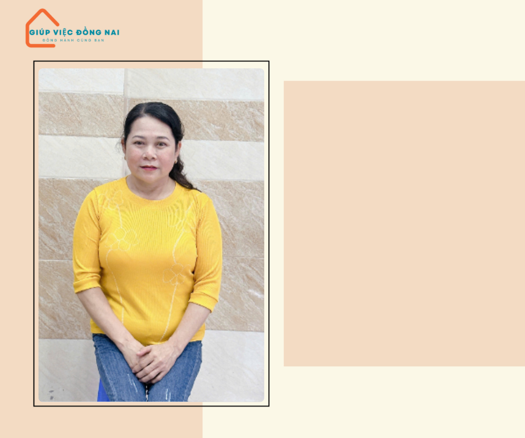 Chị ĐOÀN THỊ THANH NGA, sinh năm 1968, quê Đồng Nai cần tìm việc