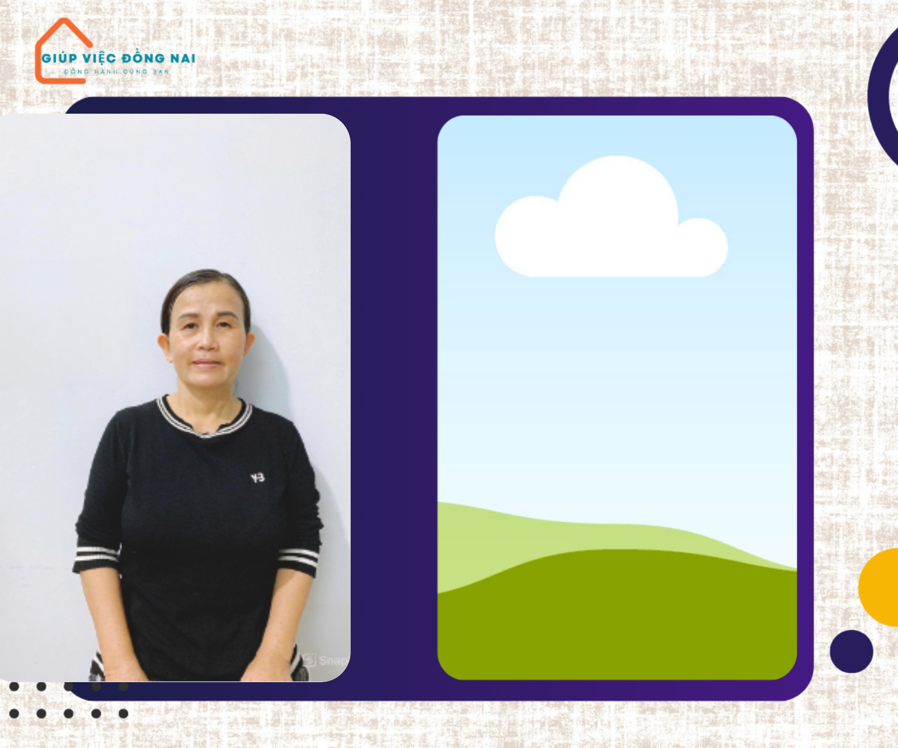 Chị DƯƠNG THỊ ÚT, sinh năm 1972, quê Đồng Nai cần tìm việc