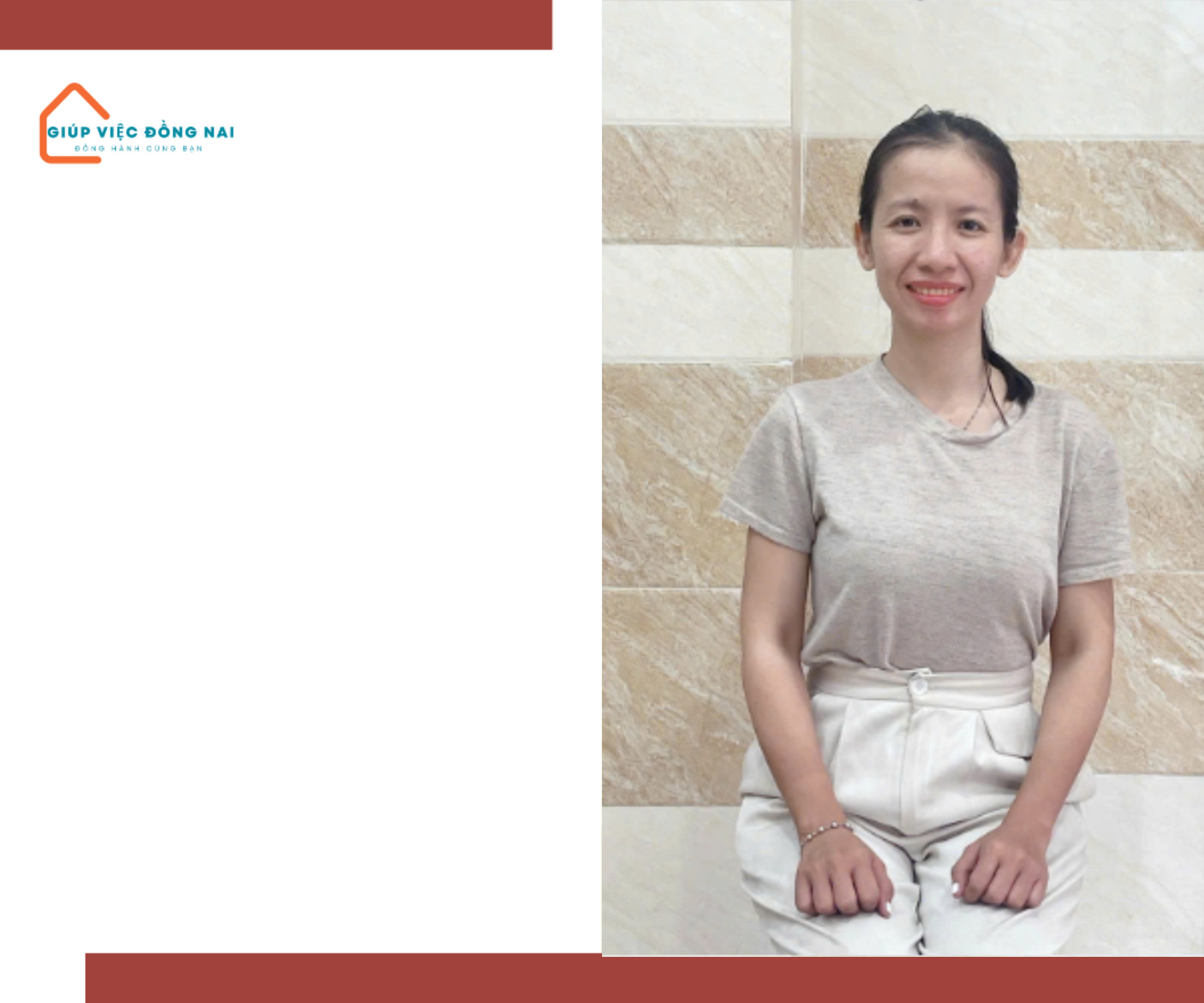 Chị NGUYỄN THỊ DIỆU HIỀN, sinh năm 1984, quê Bình Định cần tìm việc