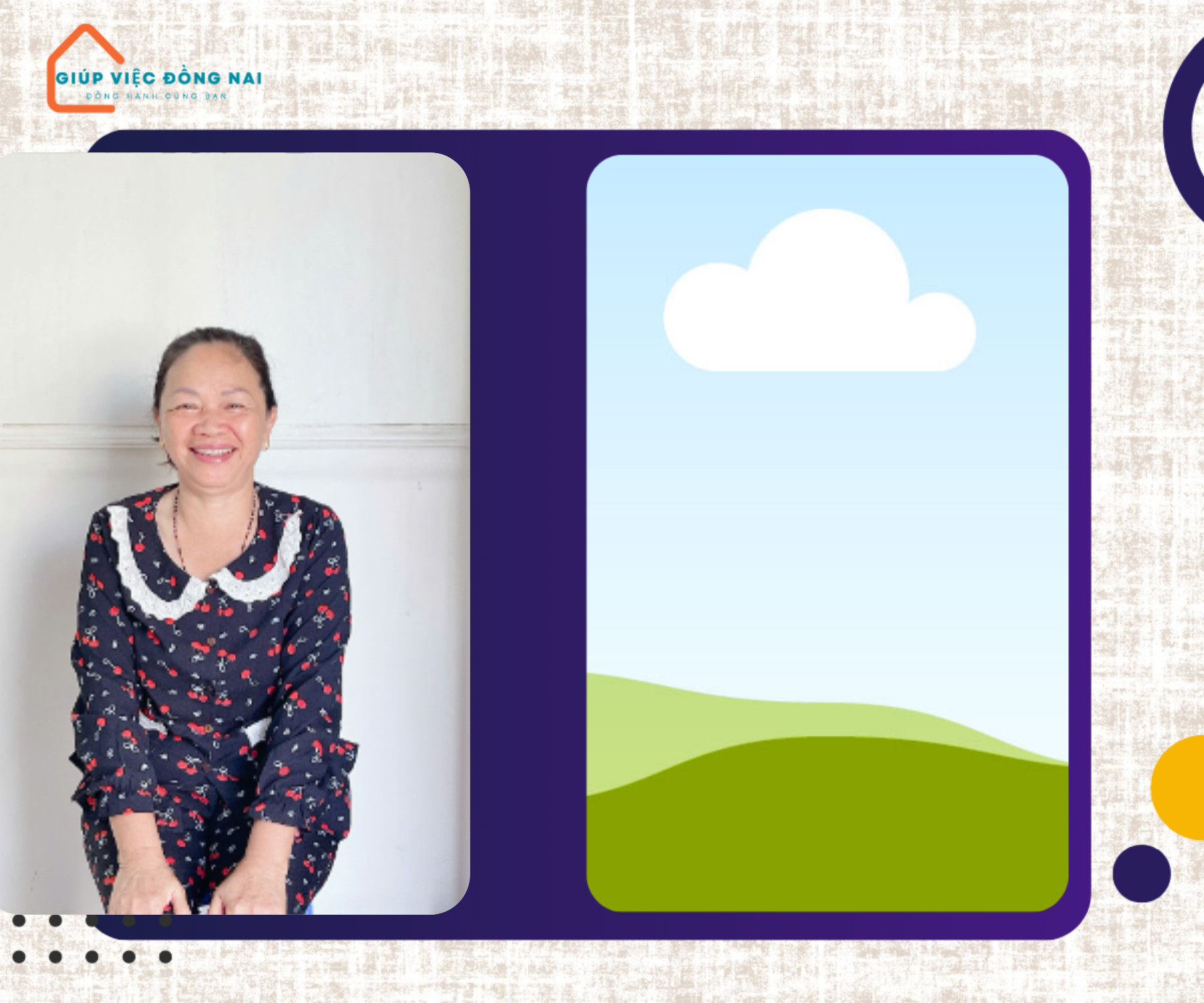 Chị TRẦN THỊ KIM LIÊN, sinh năm 1970, quê Thừa Thiên Huế cần tìm việc