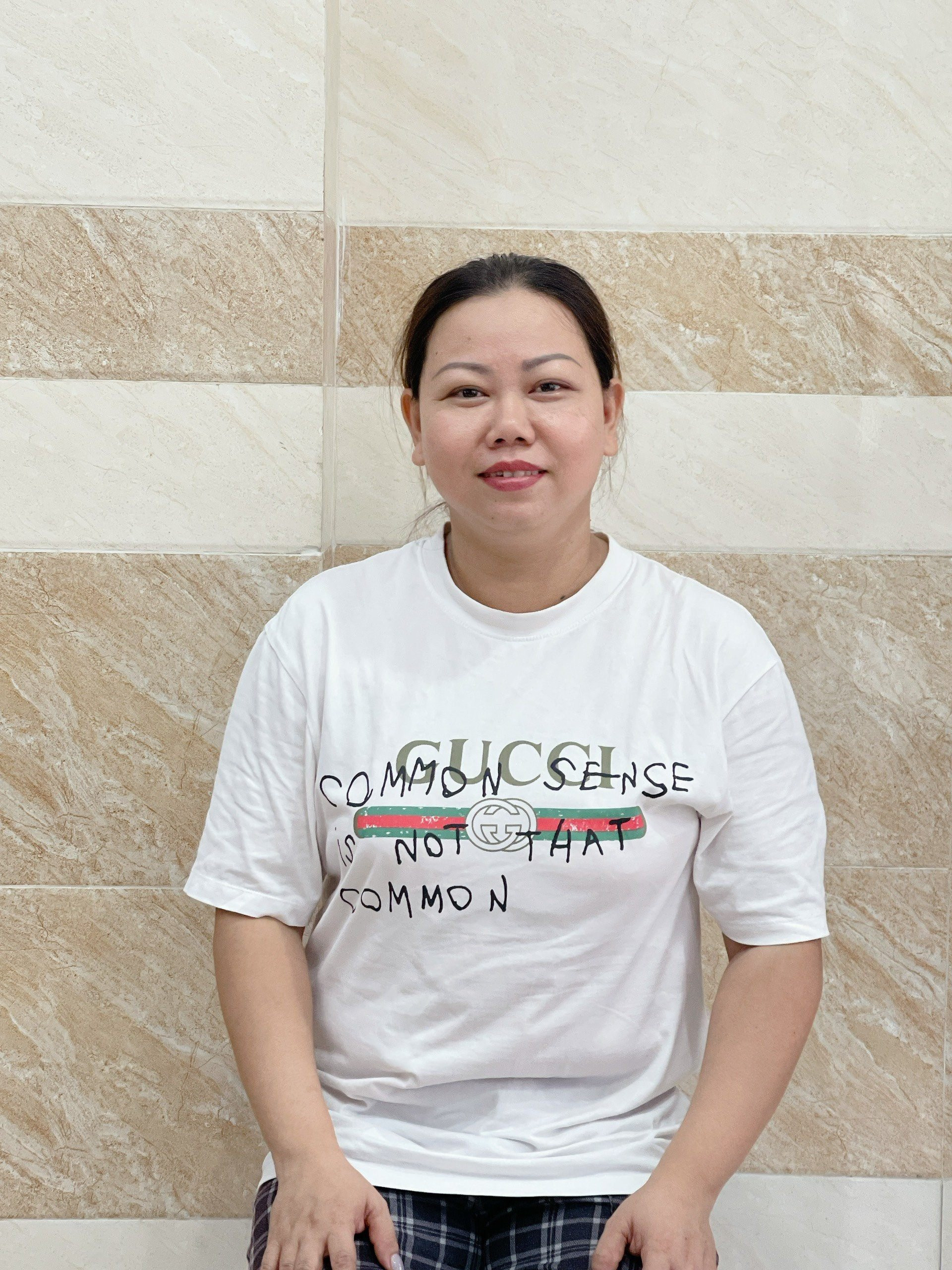 Chị Tiên sinh 1984 quê Bến Tre đi làm nuôi con ăn học