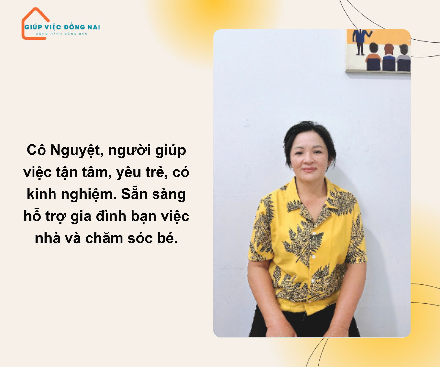 Chị TỐNG THỊ THANH NGUYỆT, sinh năm 1971, quê Đồng Nai cần tìm việc