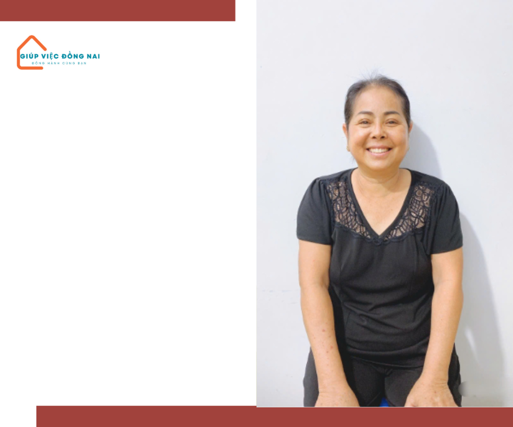 Chị Đống Thị Hoa, sinh năm 1970, quê Đồng Nai cần tìm việc