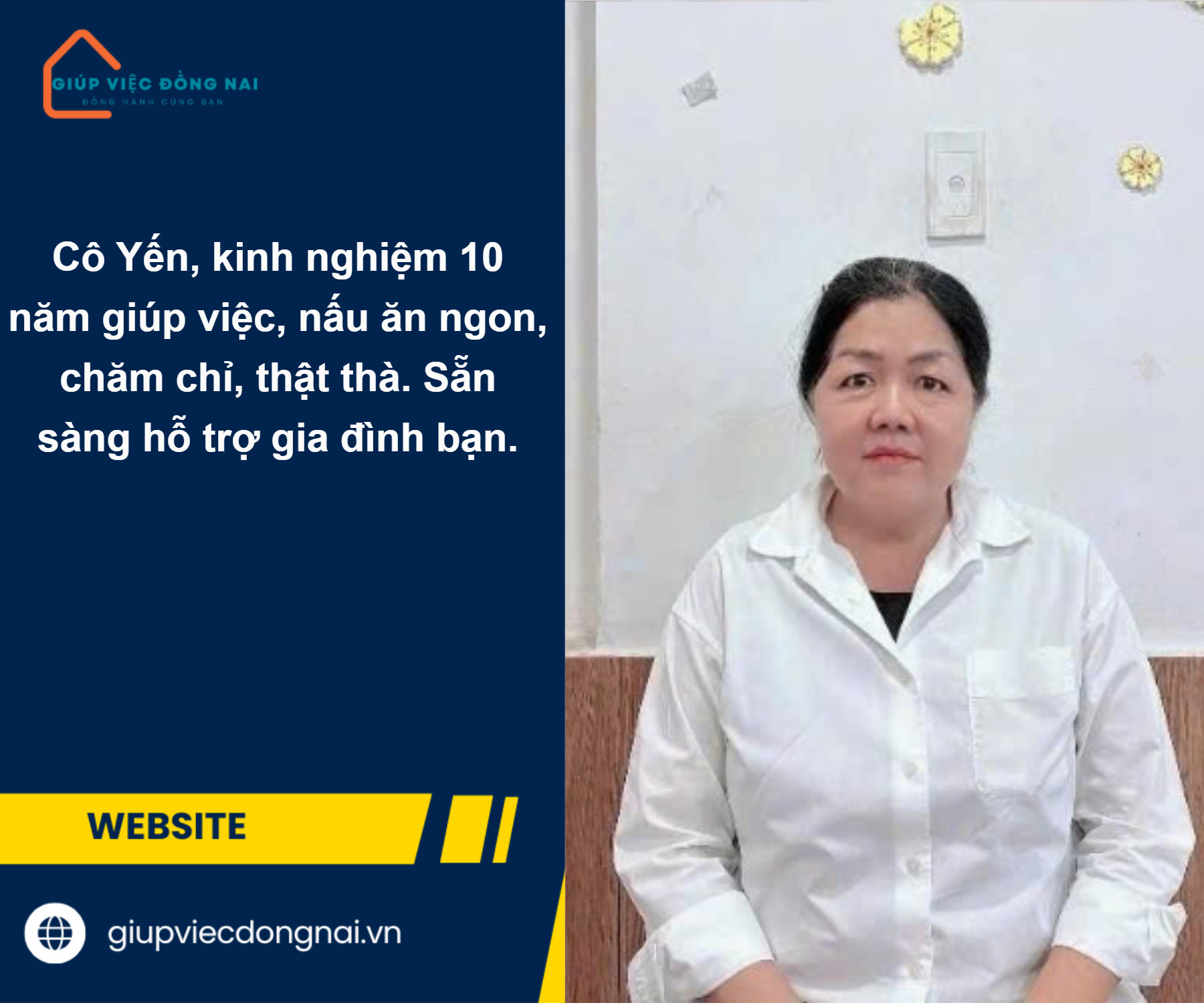 Chị Trương Ngọc Yến, sinh năm 1971, quê Hồ Chí Minh cần tìm việc