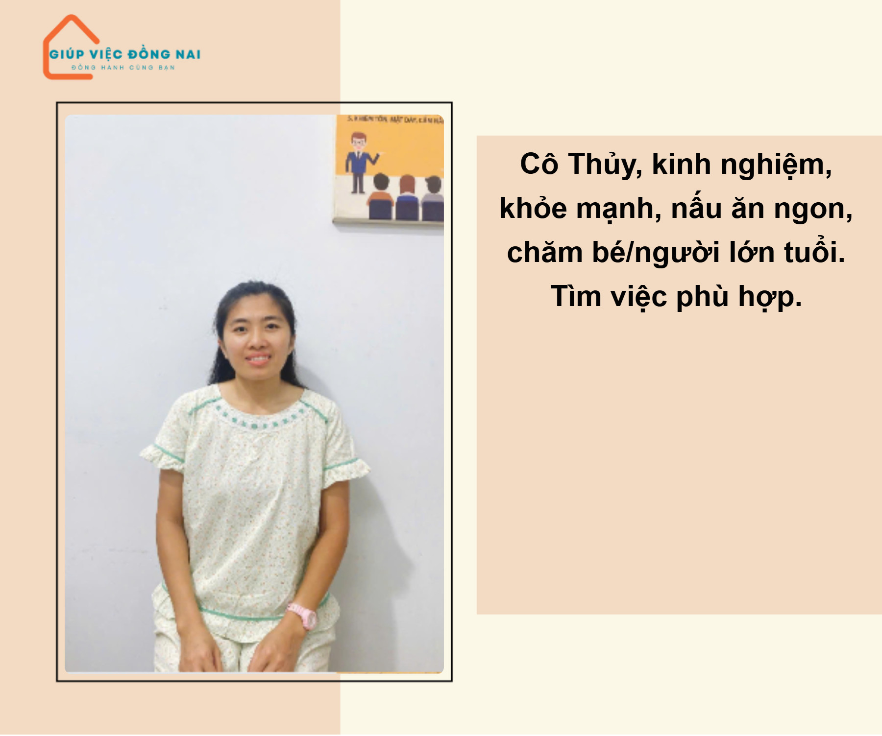 Chị NGUYỄN THỊ THUỶ, sinh năm 1992, quê Hà Nội cần tìm việc