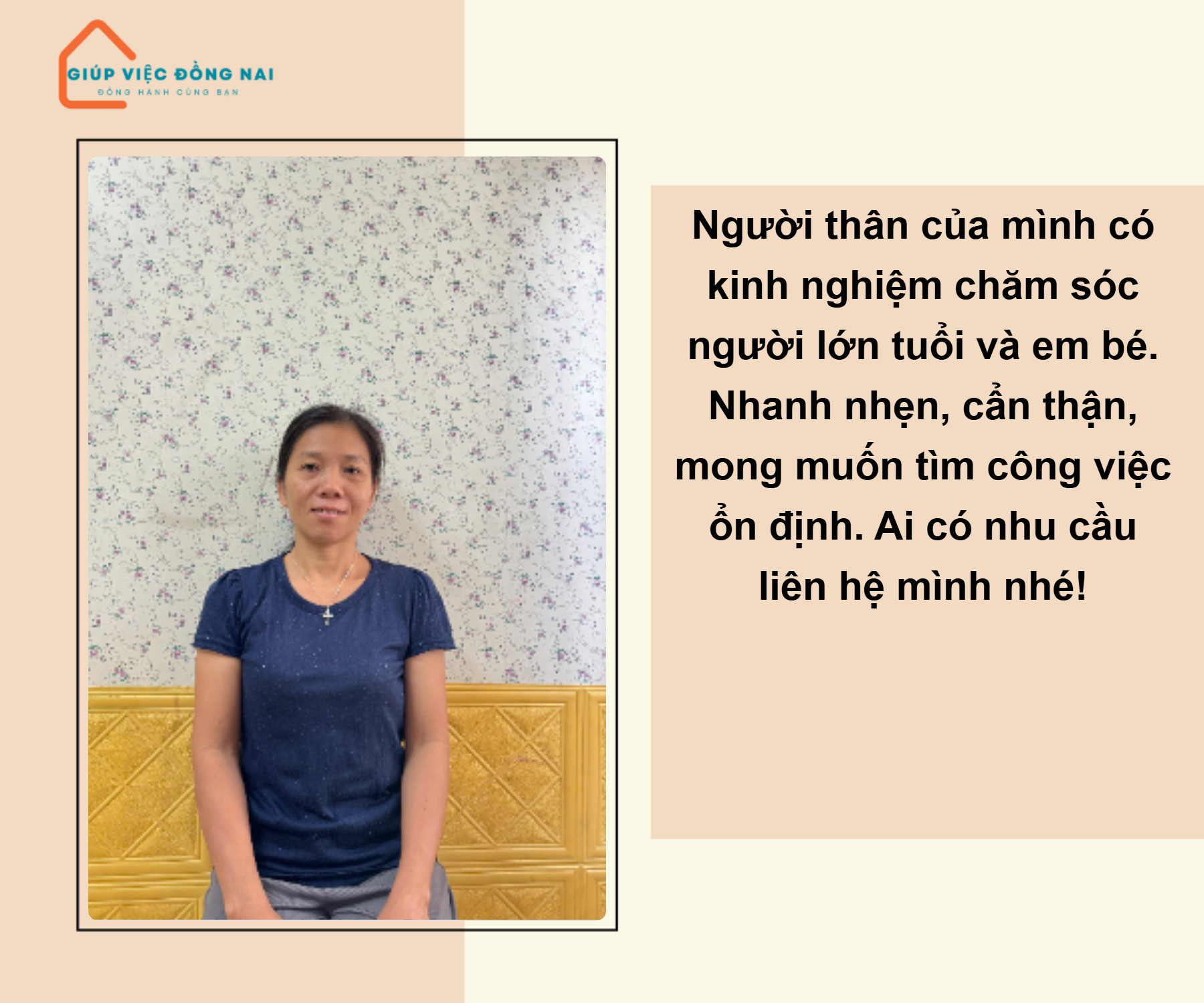 Chị NGUYỄN THỊ VIẾT HÀ, sinh năm 1983, quê Nghệ An cần tìm việc