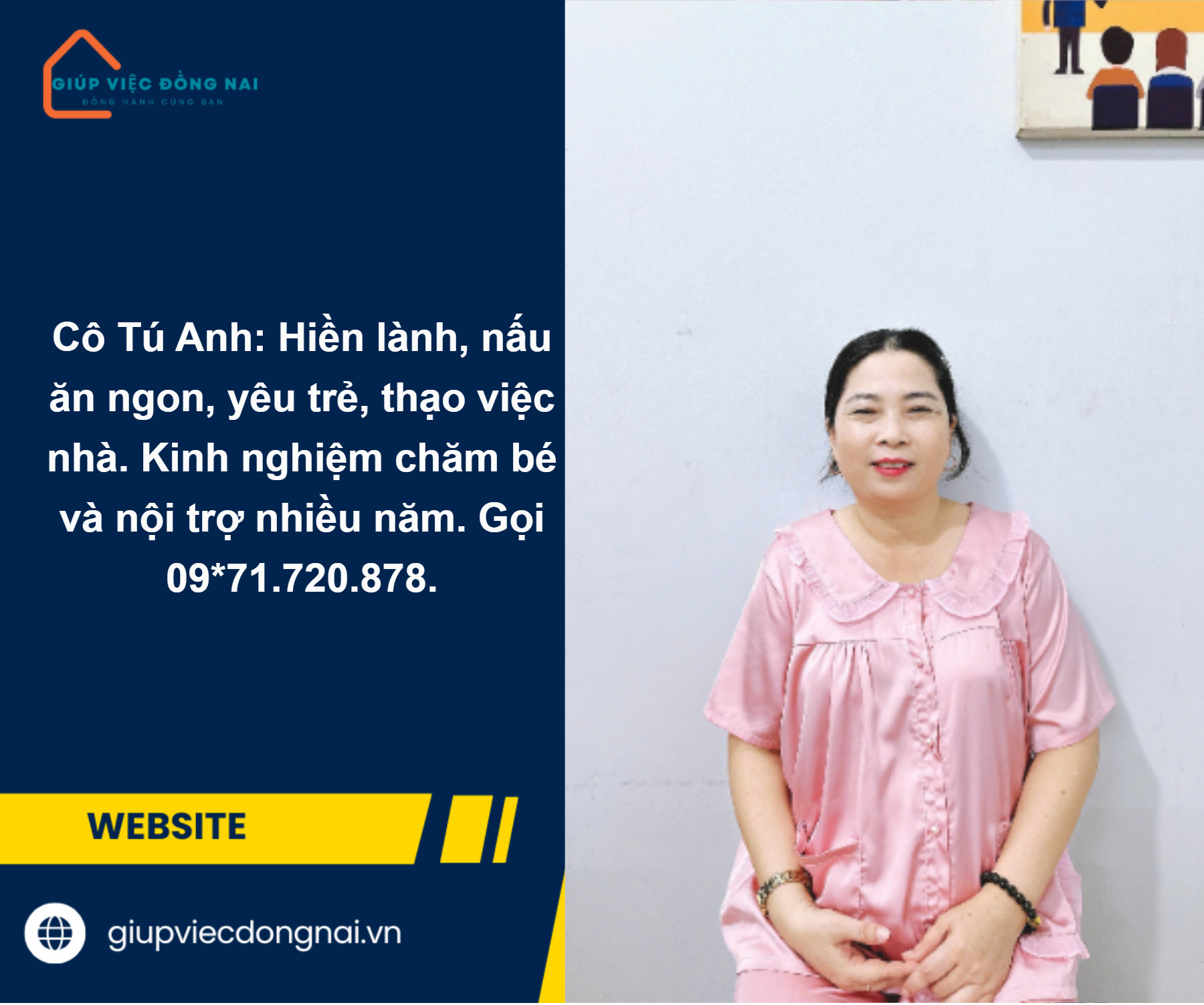 Chị LÊ THỊ TÚ ANH, sinh năm 1980, quê Đồng Nai cần tìm việc