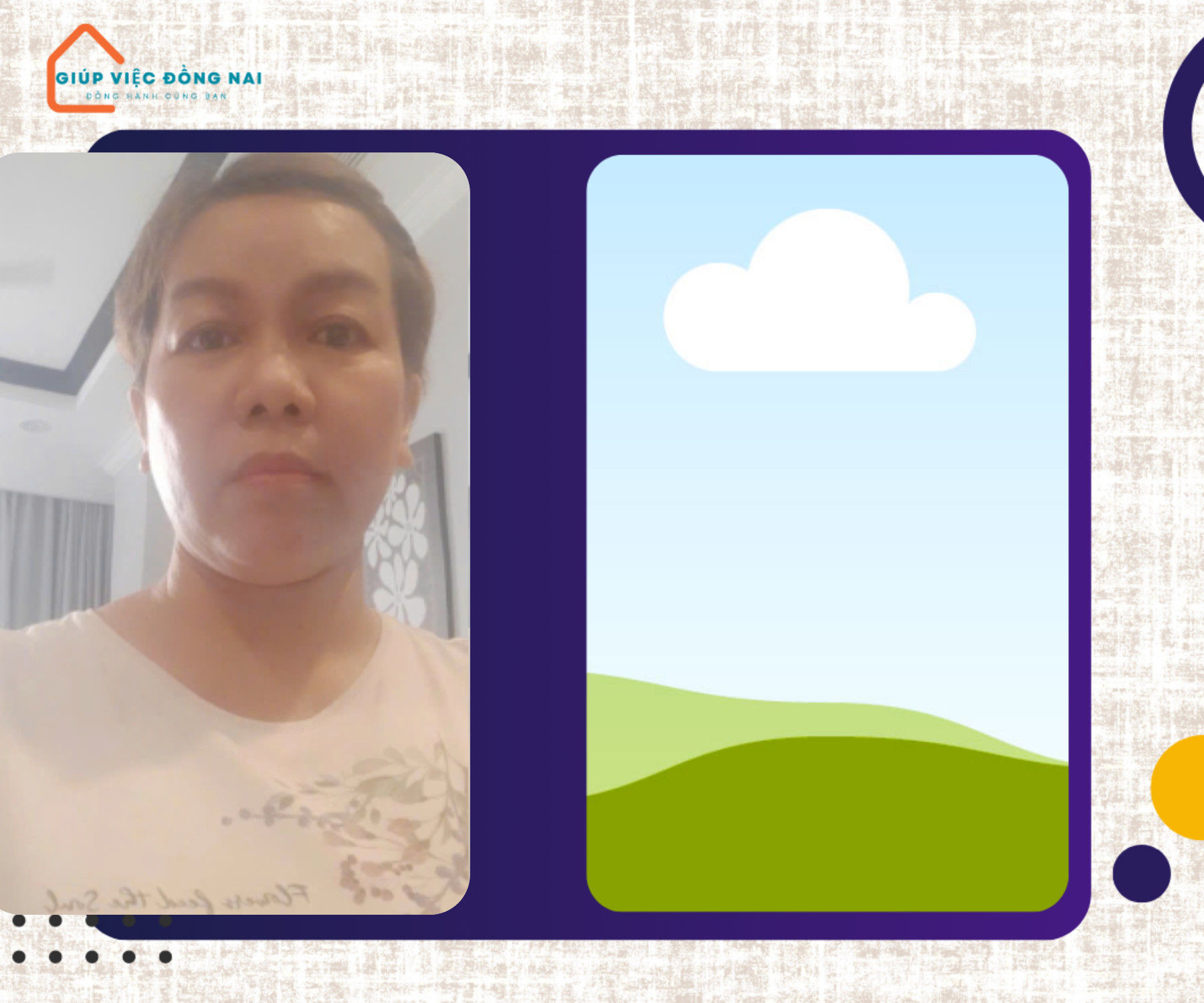 Chị HÀ THỊ KIM LÝ, sinh năm 1978, quê Bình Định cần tìm việc