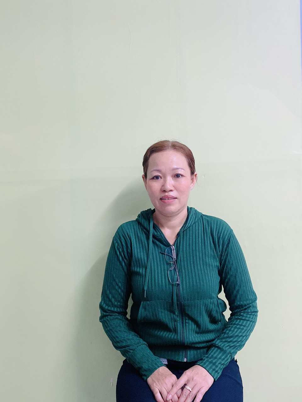 Chị Nguyễn Thị Kim Thanh, sinh năm 1976, quê Long An, chuyên giúp việc nhà, bảo mẫu