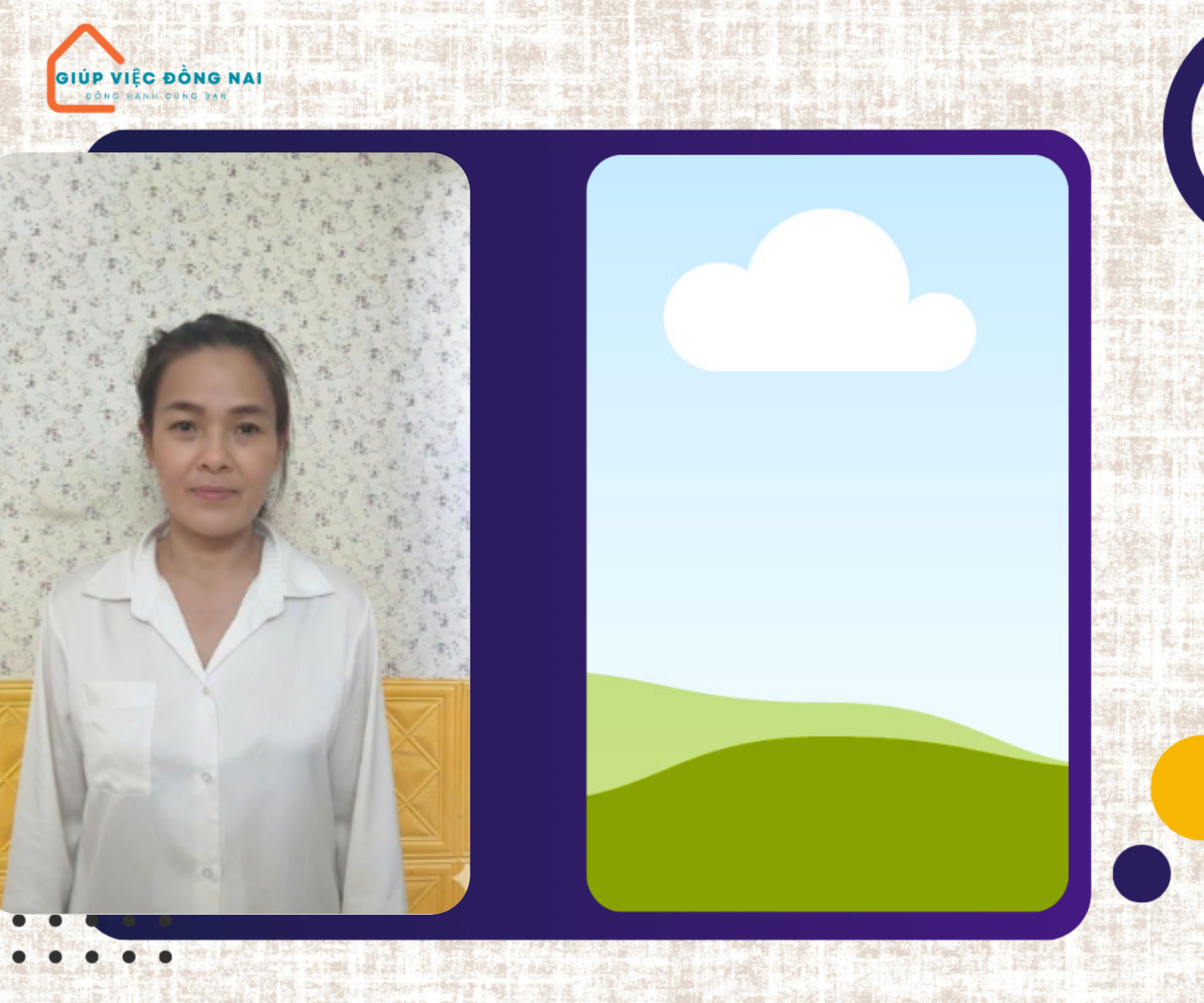 Chị NGUYỄN THỊ KIM PHƯƠNG, sinh năm 1975, quê Hồ Chí Minh cần tìm việc