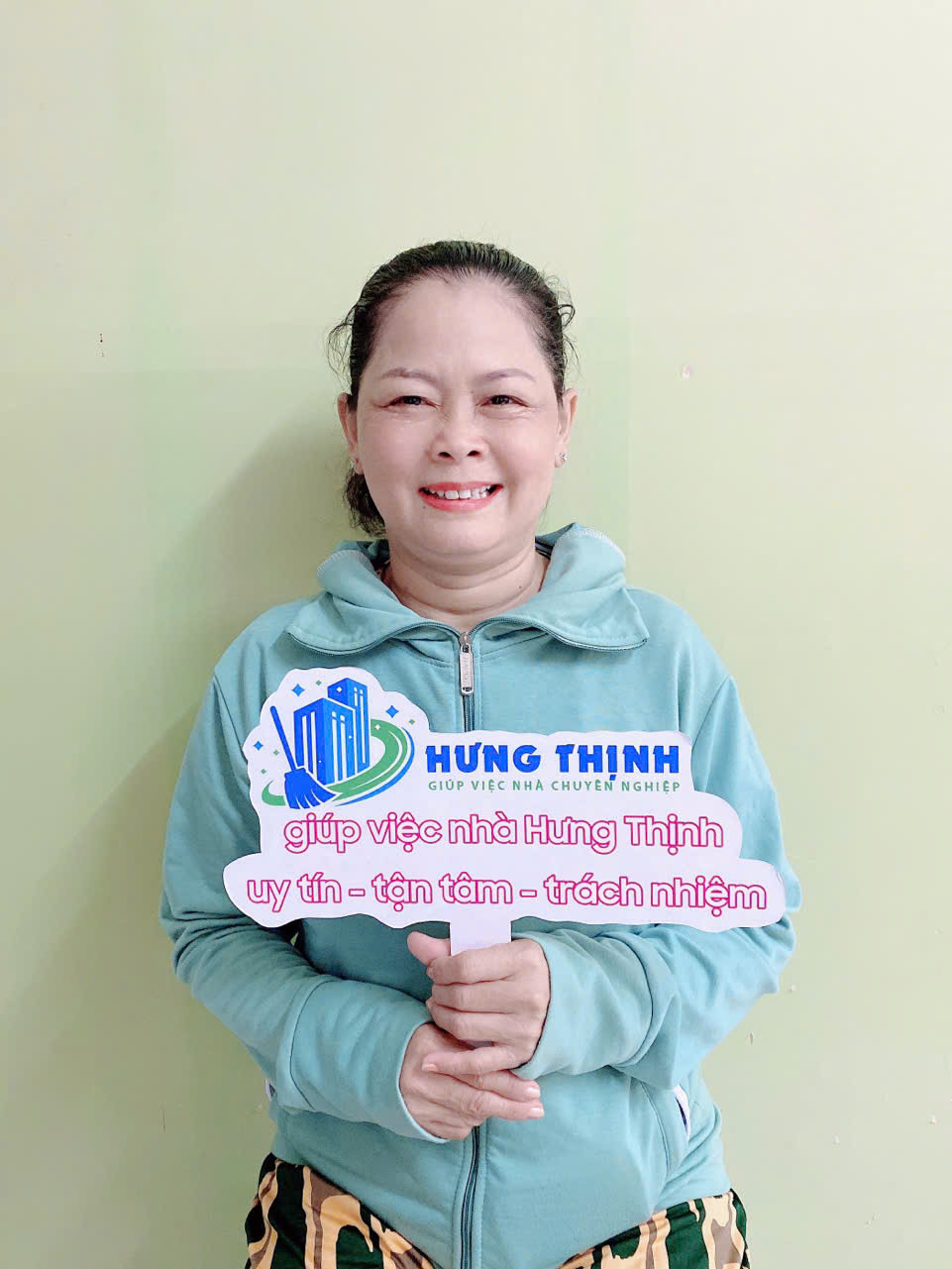 Chị Dung - người Miền Tây. Chị đã có 4 năm kinh nghiệm giúp việc cho 1 gia đình ở Q8