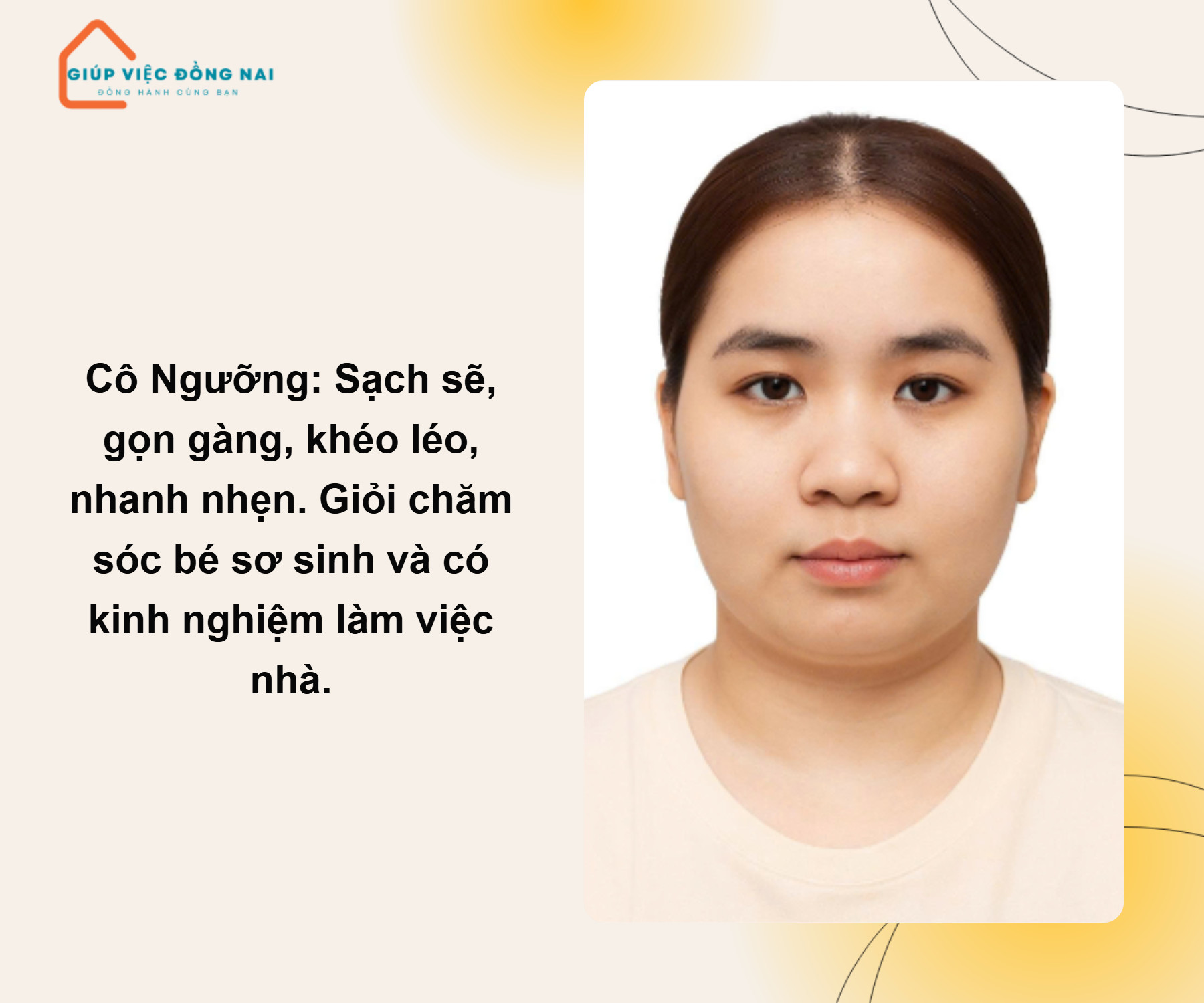 Chị VÕ NGỌC NGƯỠNG, sinh năm 1990, quê Hồ Chí Minh cần tìm việc