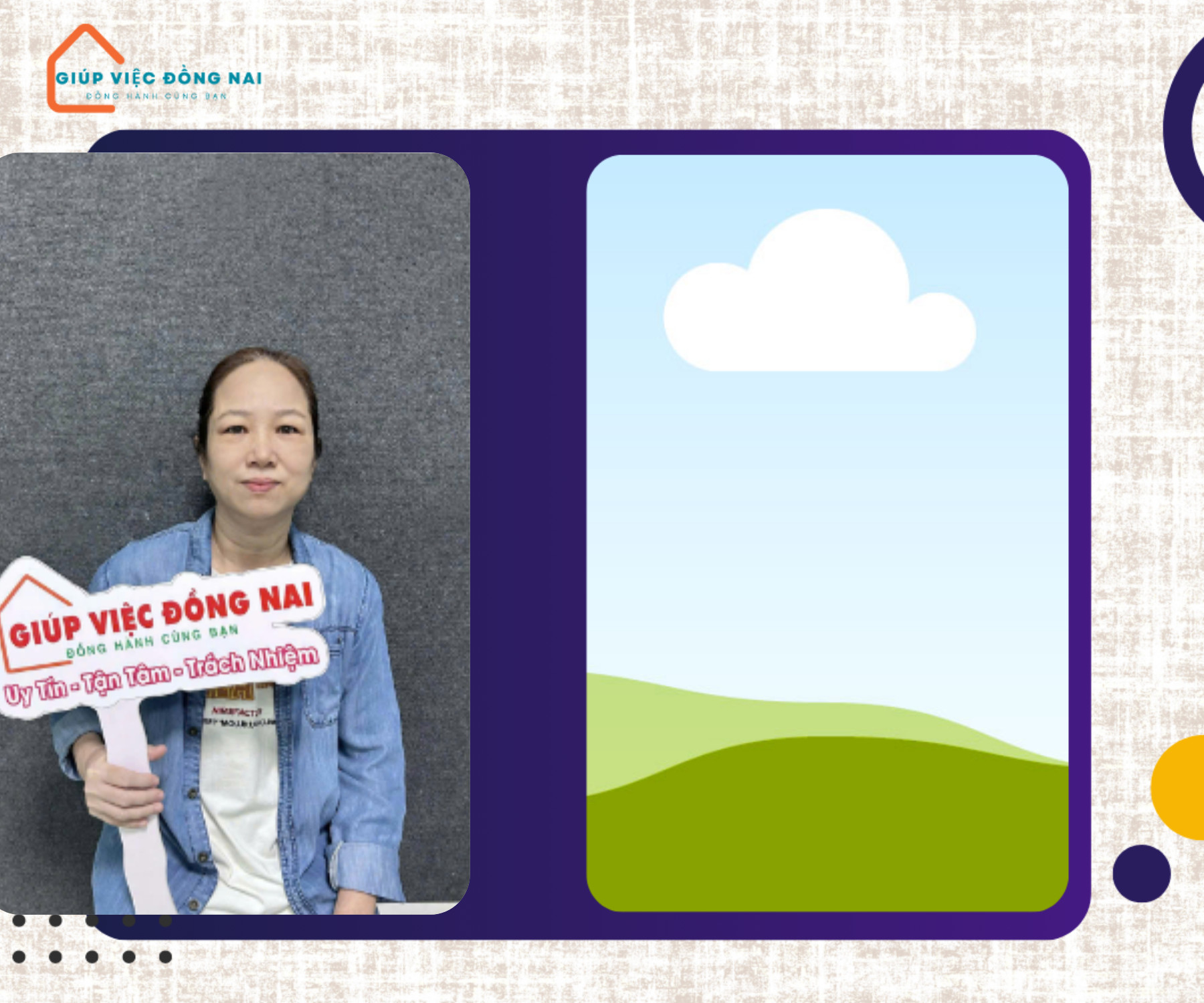 Chị NGUYỄN THỊ BẢY, sinh năm 1974, quê Thanh Hóa cần tìm việc