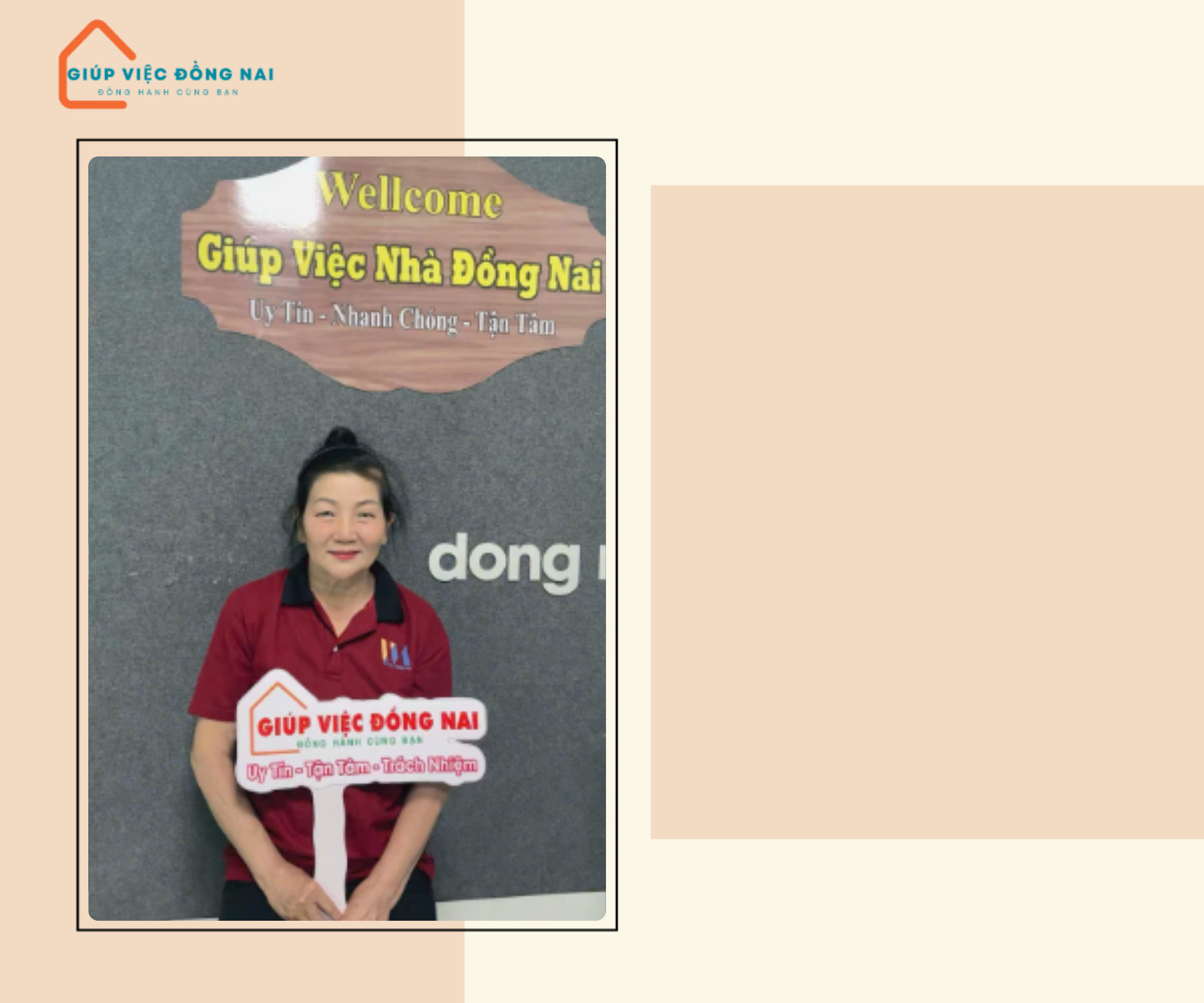 Chị TRỊNH THỊ HƯƠNG, sinh năm 1964, quê Đồng Nai cần tìm việc