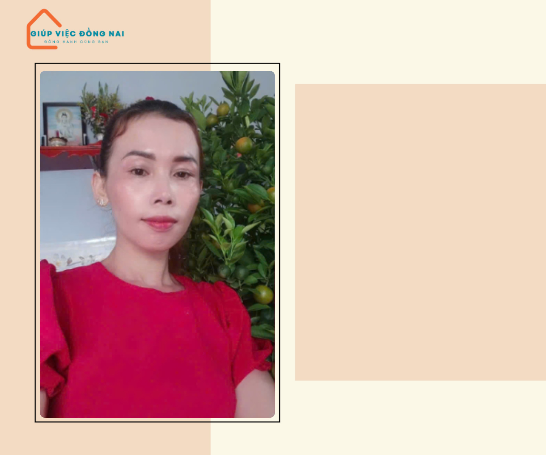 Chị TRẦN THỊ NGỌC MAI, sinh năm 1980, quê Đồng Nai cần tìm việc