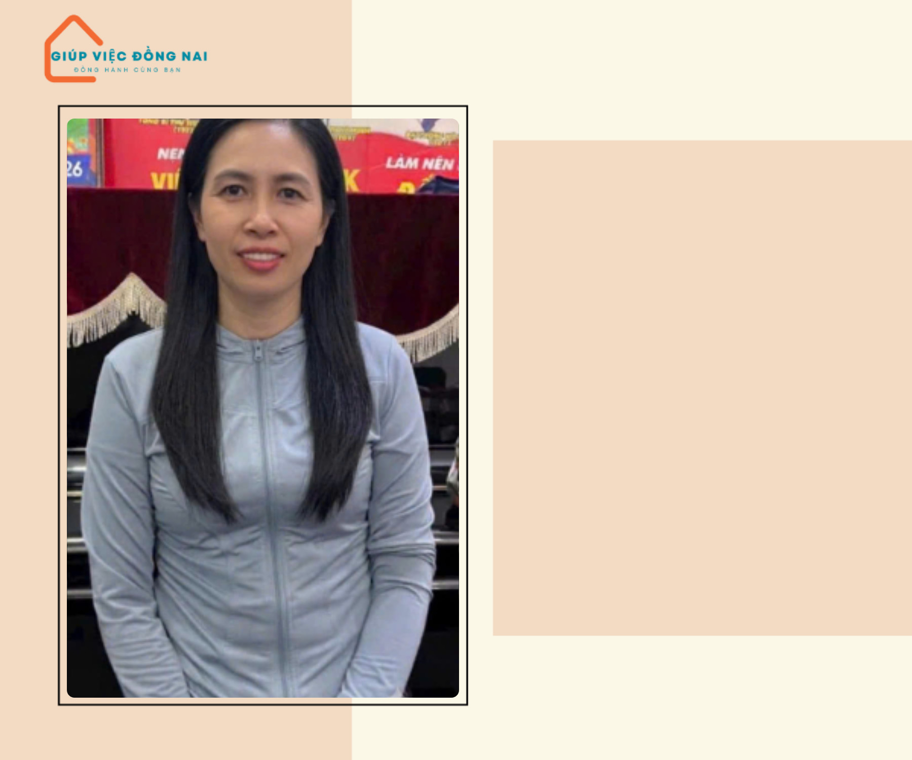 Chị NGUYỄN THỊ HƯNG THỊNH, sinh năm 1980, quê Bình Thuận cần tìm việc