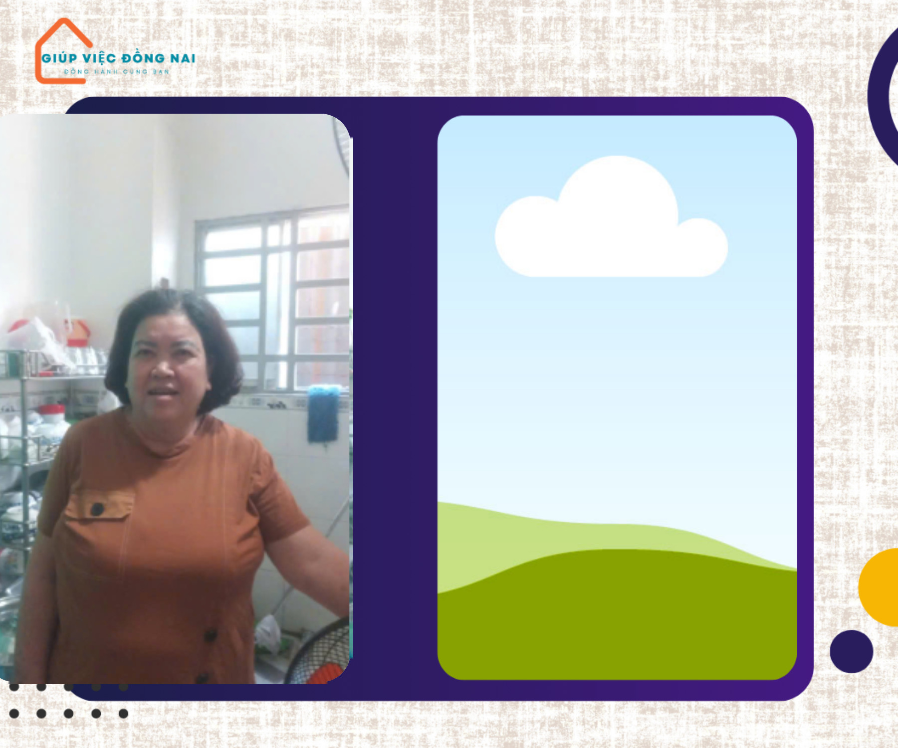 Chị PHẠM THỊ LAN, sinh năm 1968, quê Hải Phòng cần tìm việc