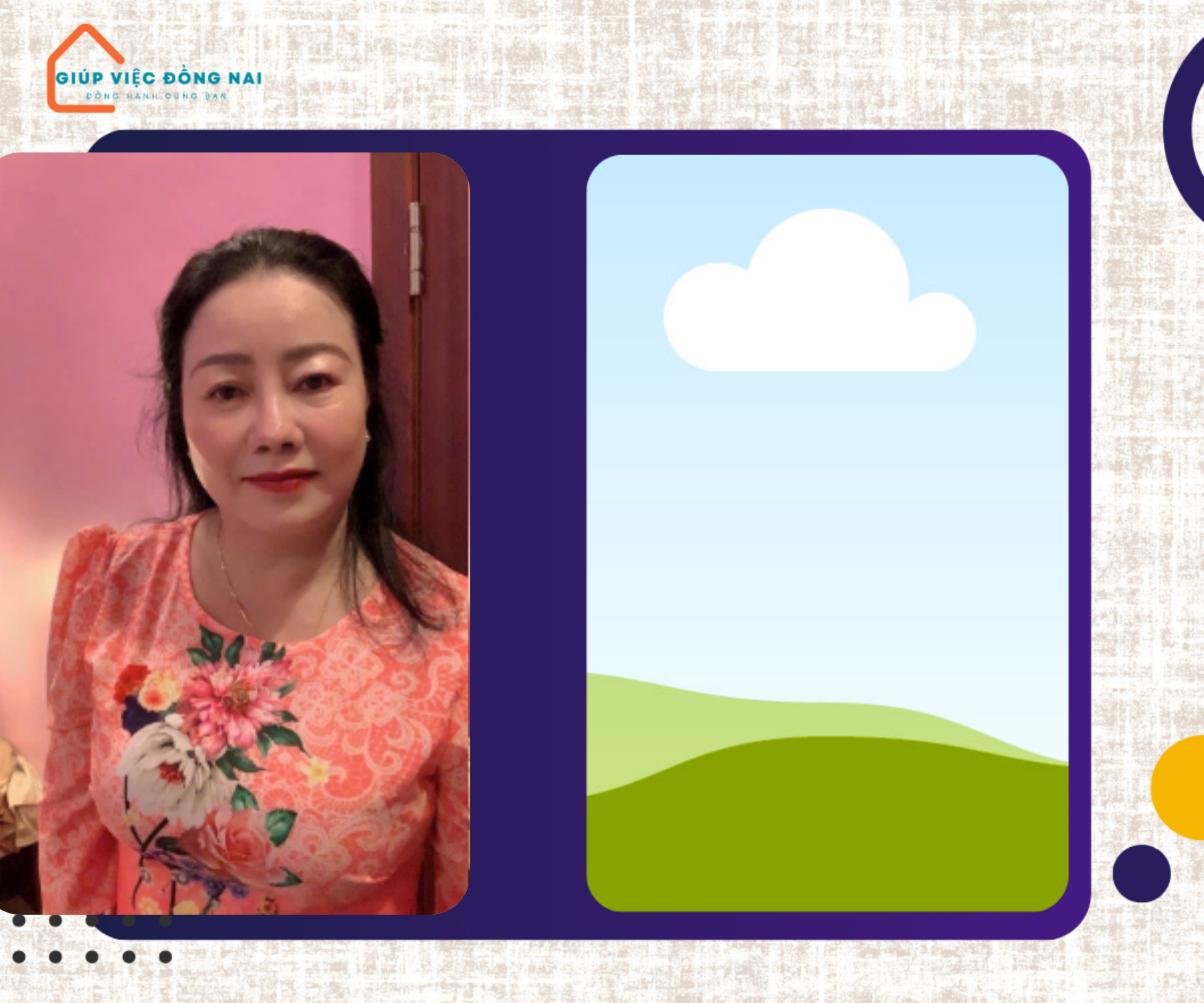 Chị NGUYỄN THỊ TUYẾT HẠNH, sinh năm 1970, quê Hồ Chí Minh cần tìm việc