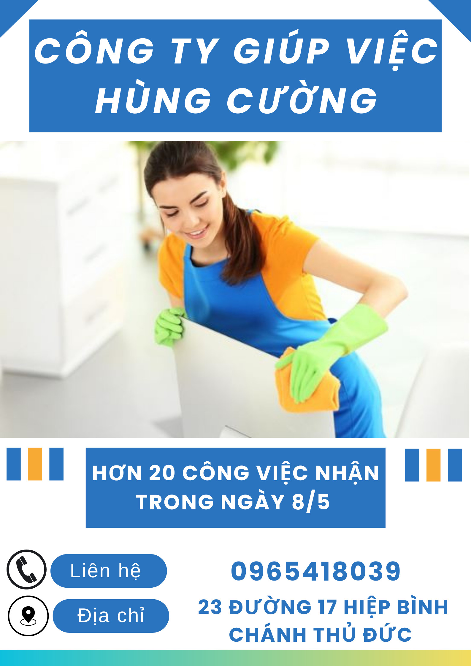 Tuyển gấp các  cô giúp việc ăn ở lại với gia đình nhận việc hôm nay Lương 11tr