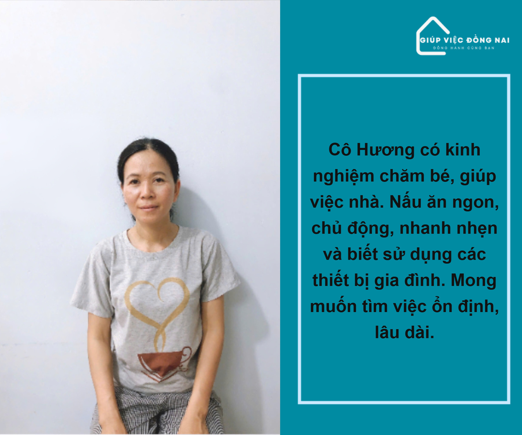 Chị ĐỖ THỊ HƯƠNG, sinh năm 1984, quê Đắk Nông cần tìm việc