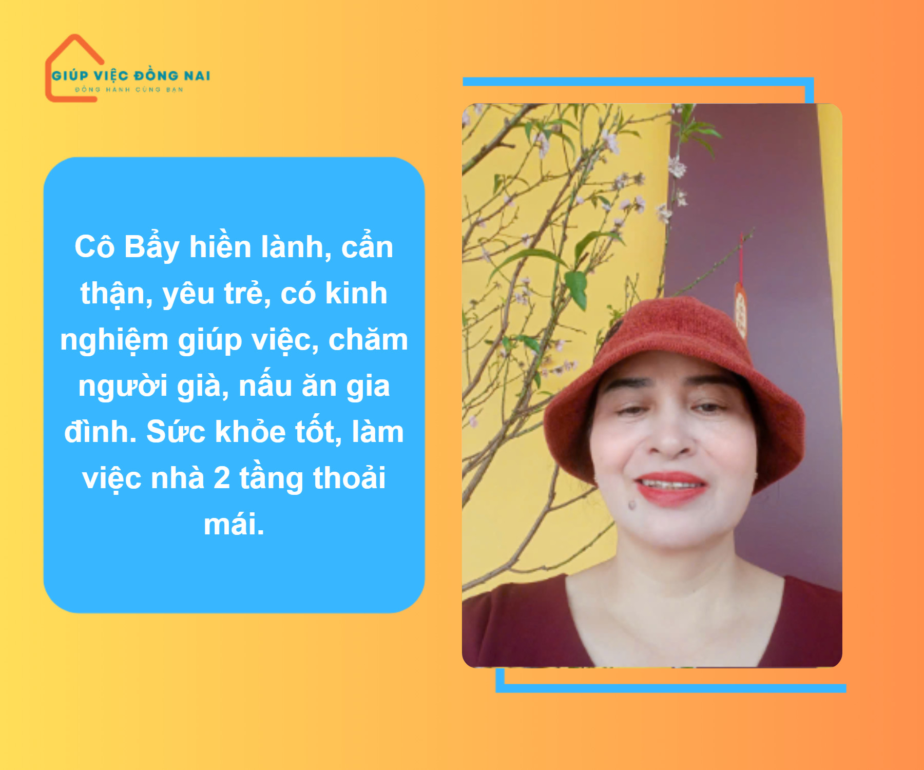 Chị NGUYỄN THỊ BẦY, sinh năm 1972, quê Hà Nội cần tìm việc