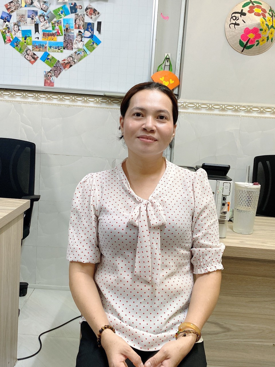 Nguyễn Thị Muội, sn 1982, cần việc giúp việc nhà và chăm bé.