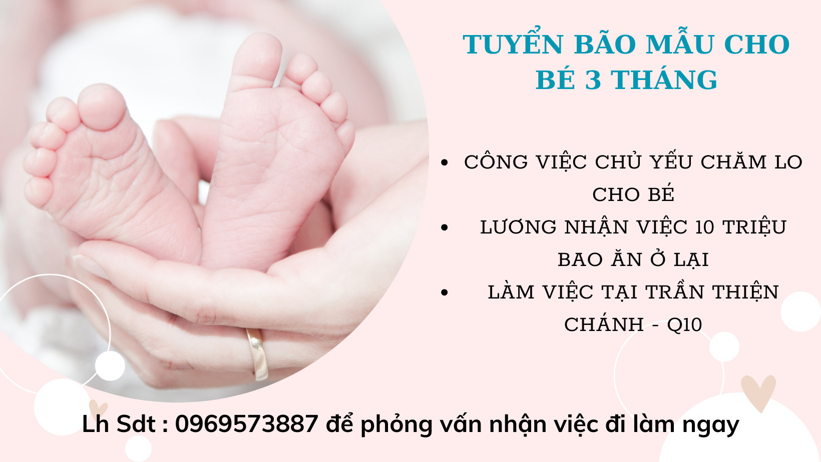 Công việc em tuyển ở dưới ạ, chị đi làm alo em Thanh để nhận việc nhé