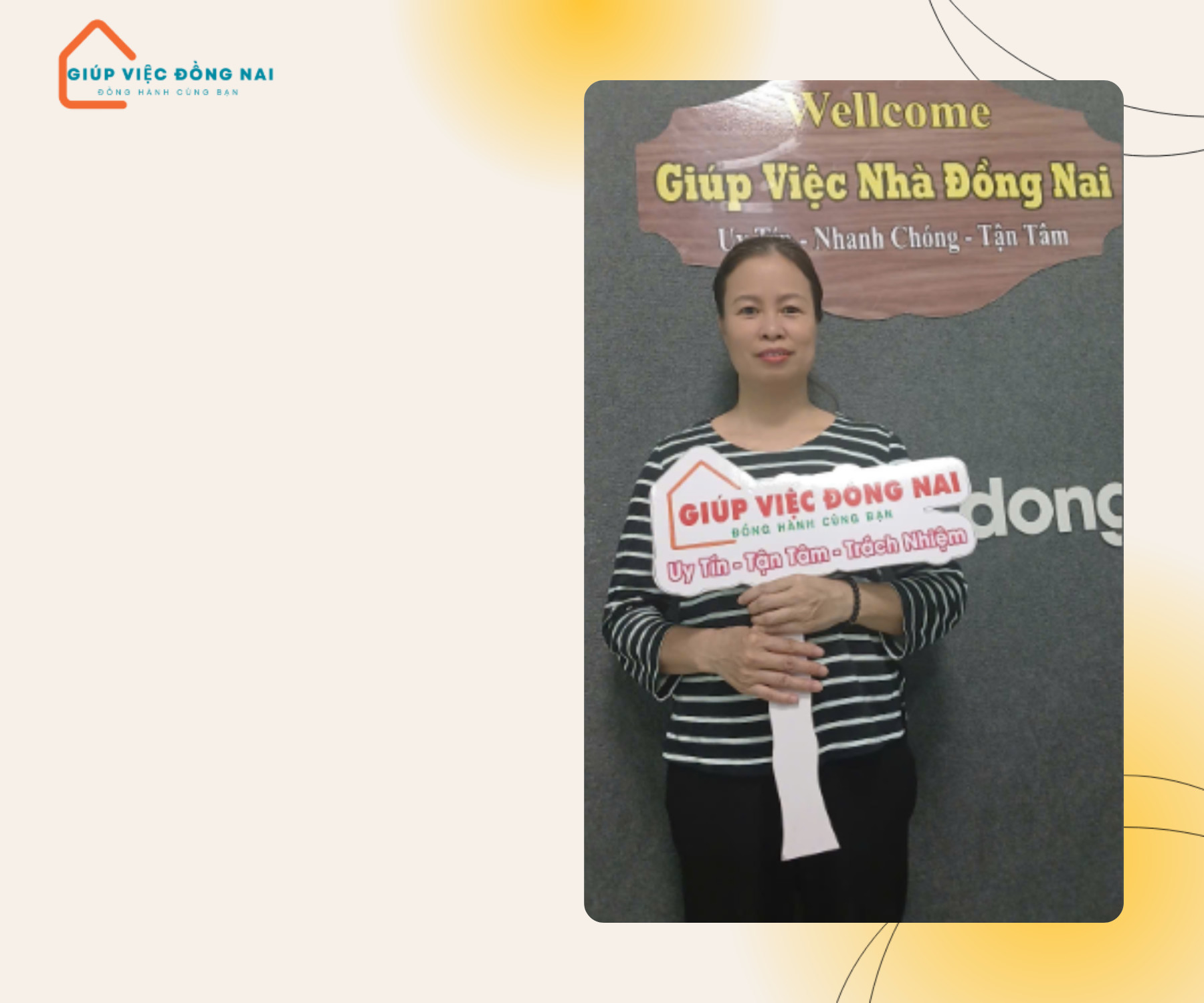 Chị NGUYỄN THỊ QUẾ, sinh năm 1973, quê Thái Bình cần tìm việc