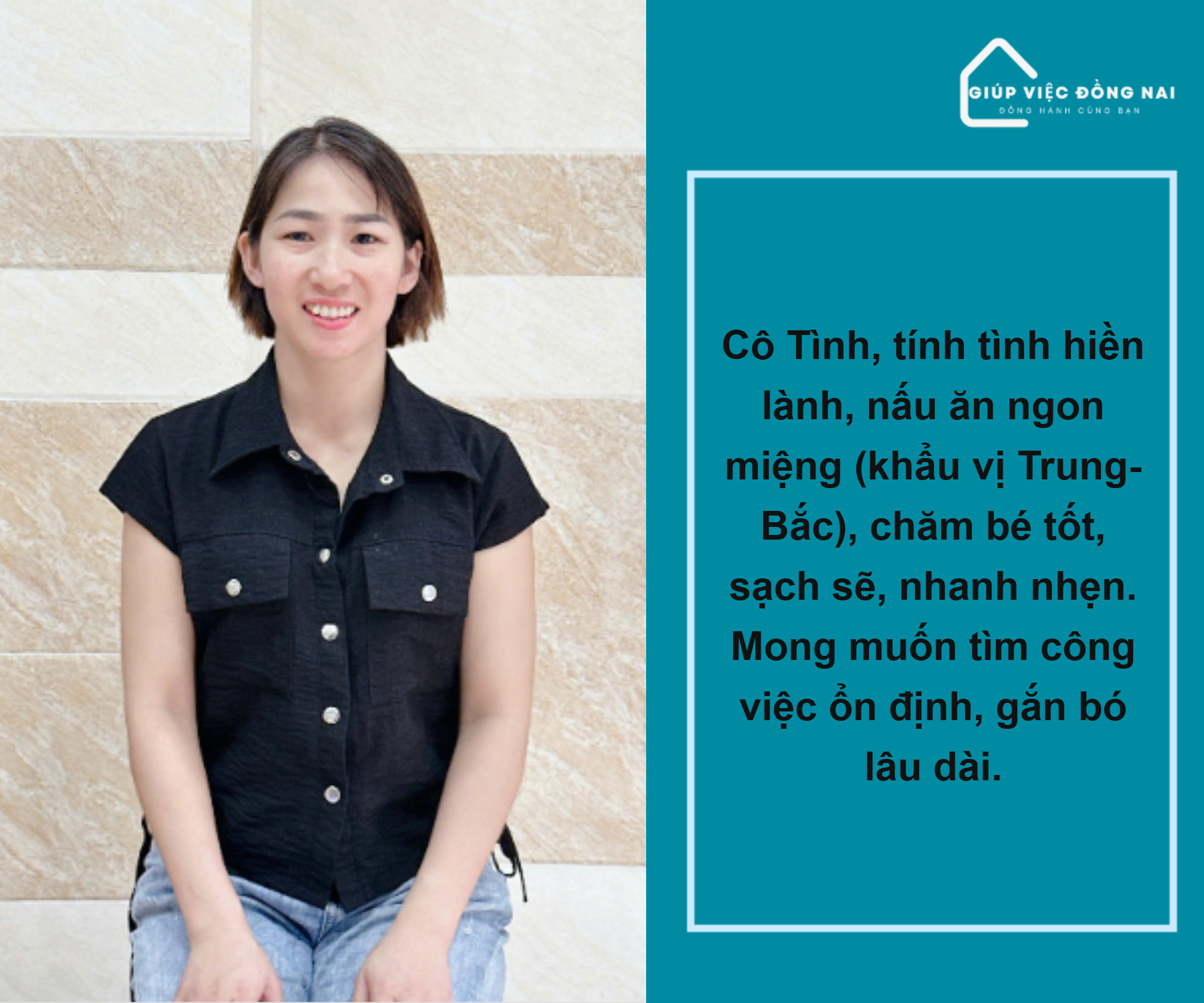 Chị VI THỊ TÌNH, sinh năm 1993, quê Thanh Hóa cần tìm việc