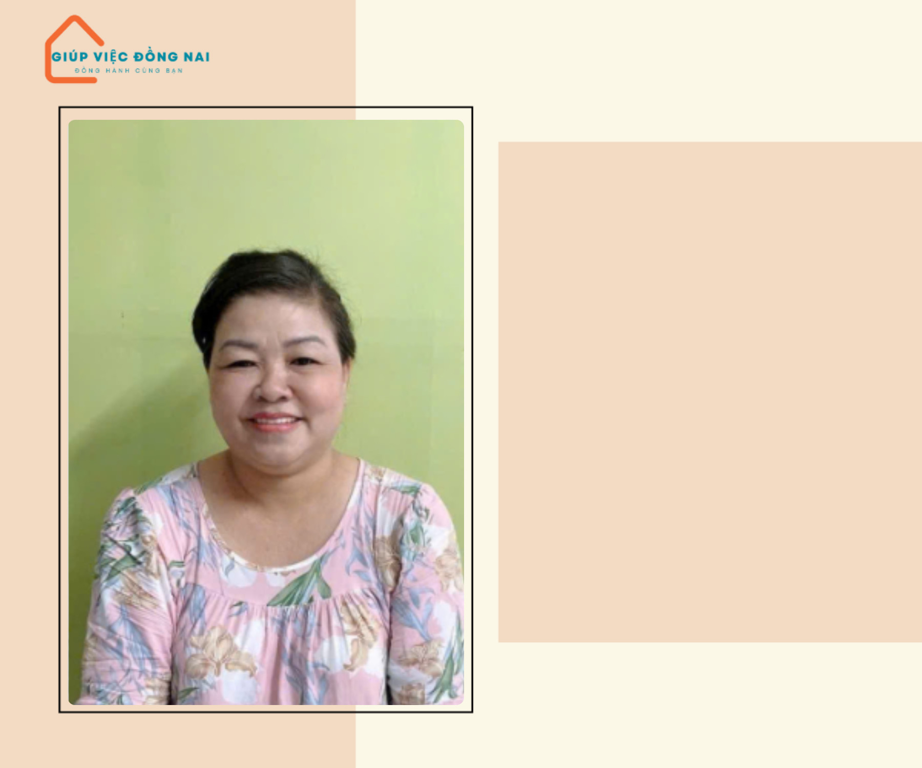 Chị NGUYỄN THANH TÂM, sinh năm 1972, quê Long An cần tìm việc