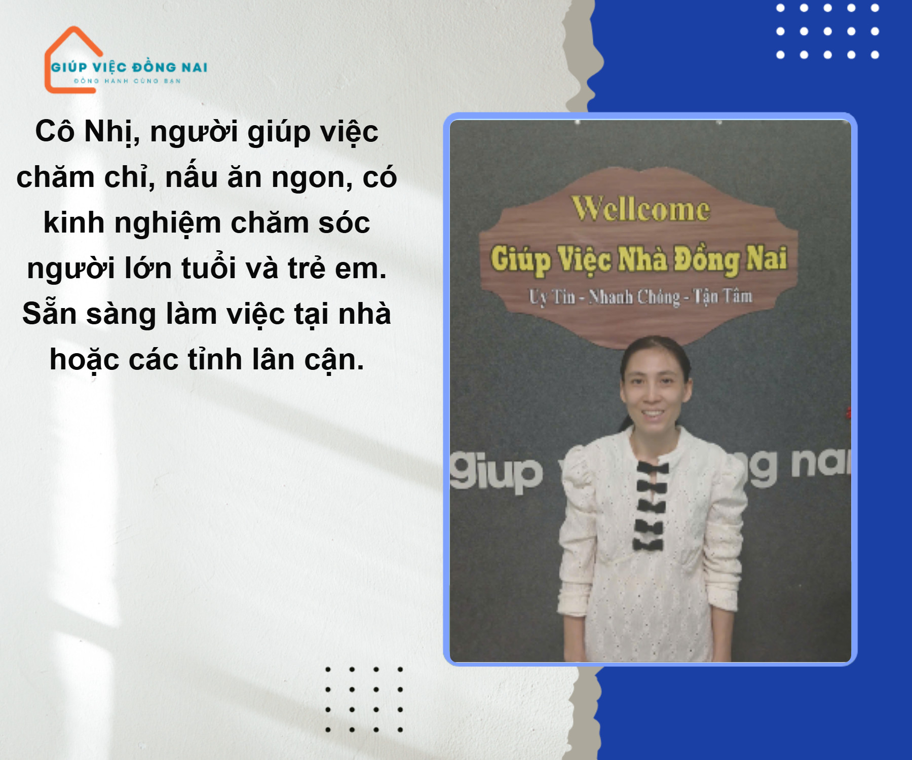 Chị TRỊNH THỊ NHỊ, sinh năm 1988, quê Thanh Hóa cần tìm việc