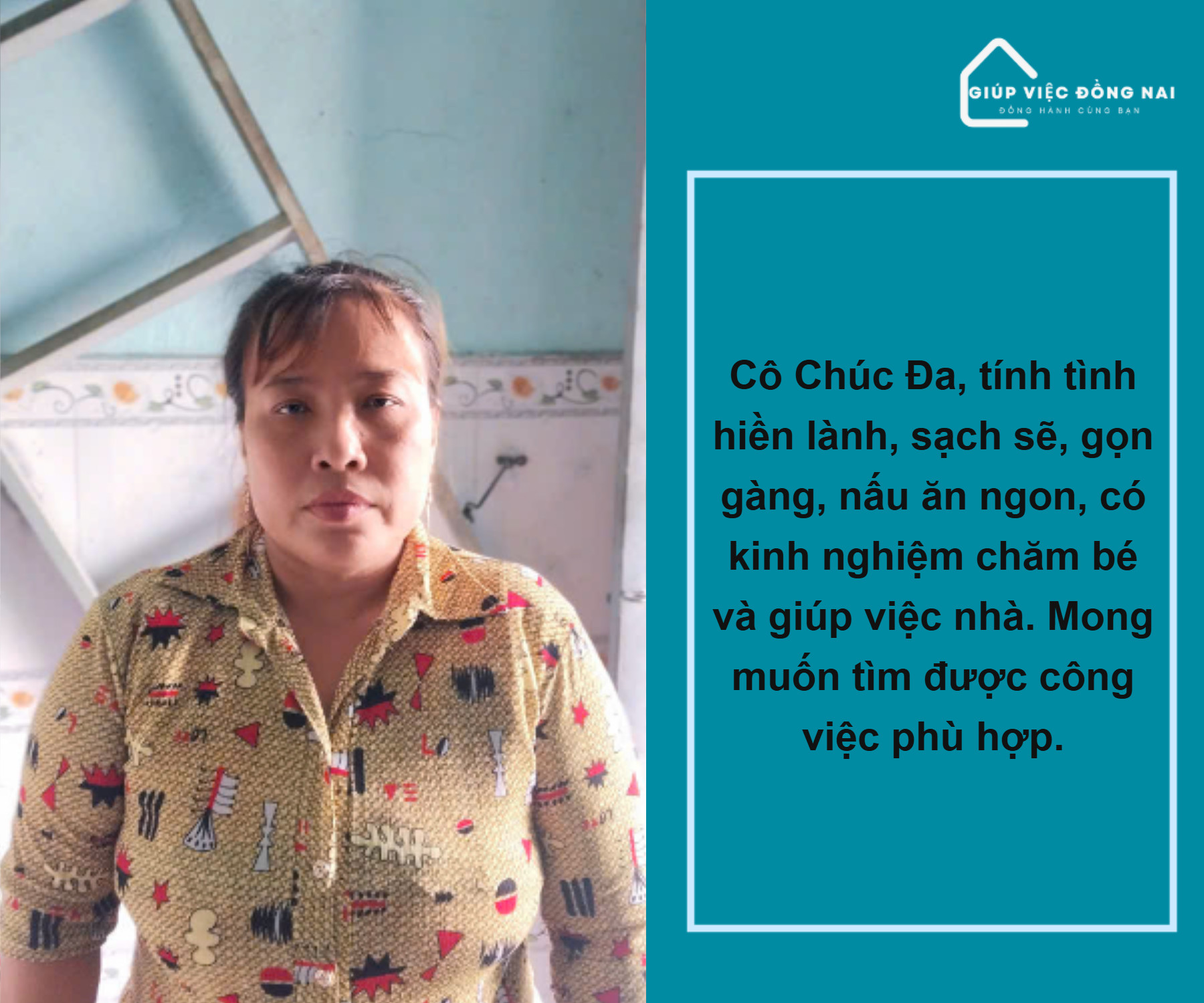 chị Đa cần xin việc làm