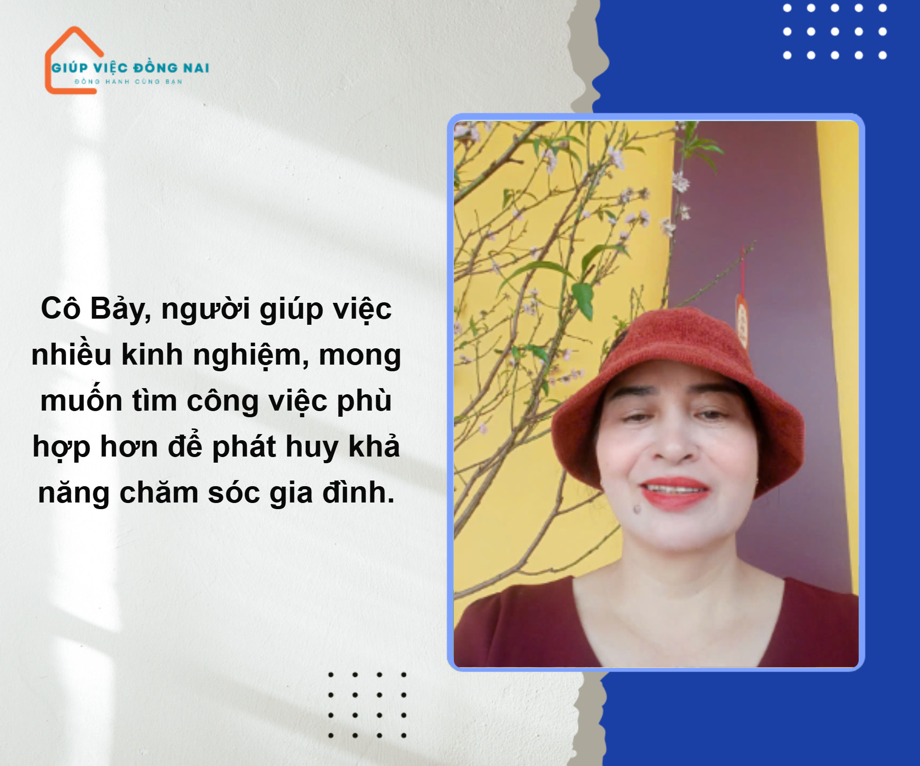 Chị NGUYỄN THỊ BẦY, sinh năm 1972, quê Hà Nội cần tìm người giúp việc