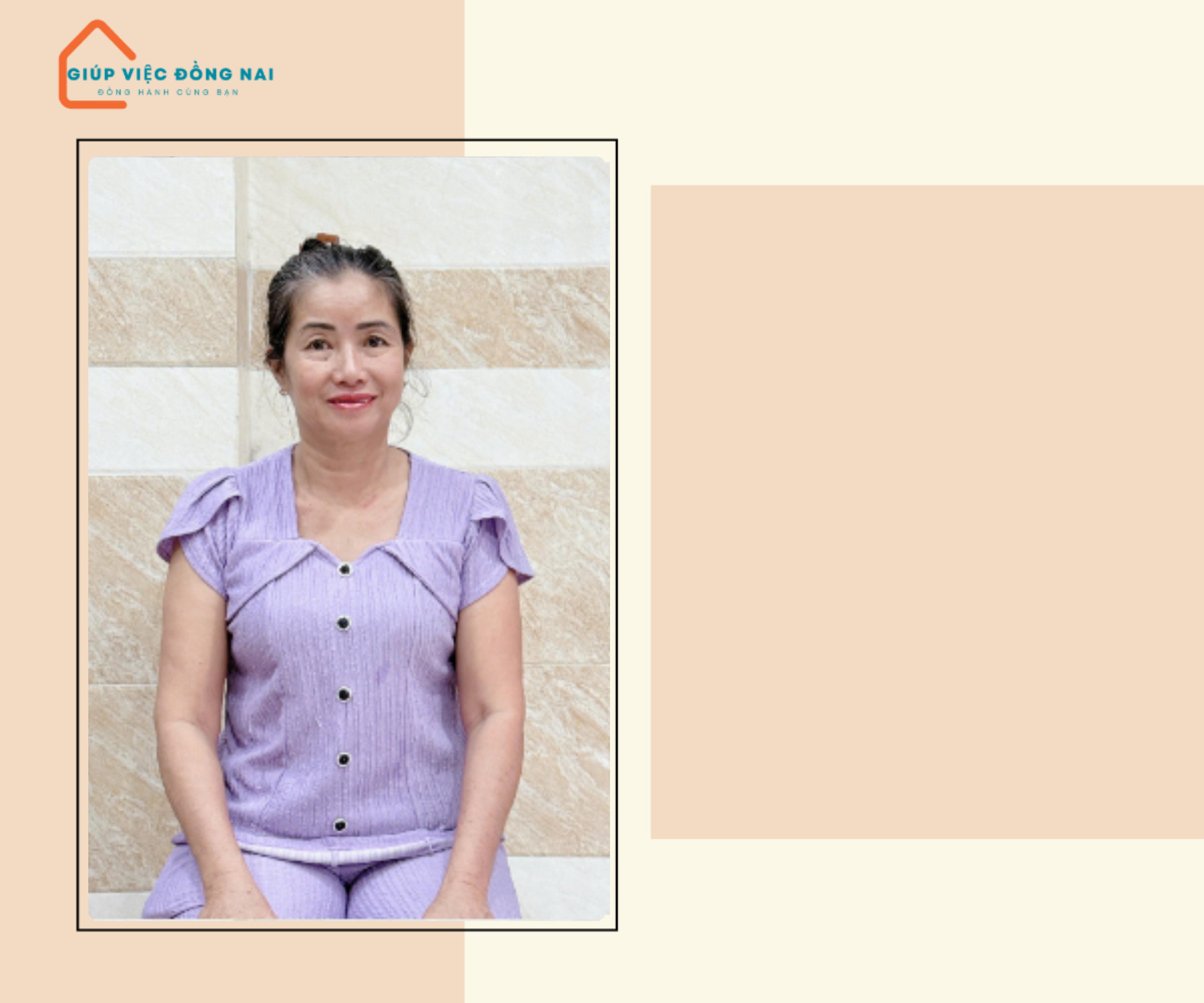 Chị Đỗ Diễm Ngọc, sinh năm 1973, quê Thái Bình cần tìm việc