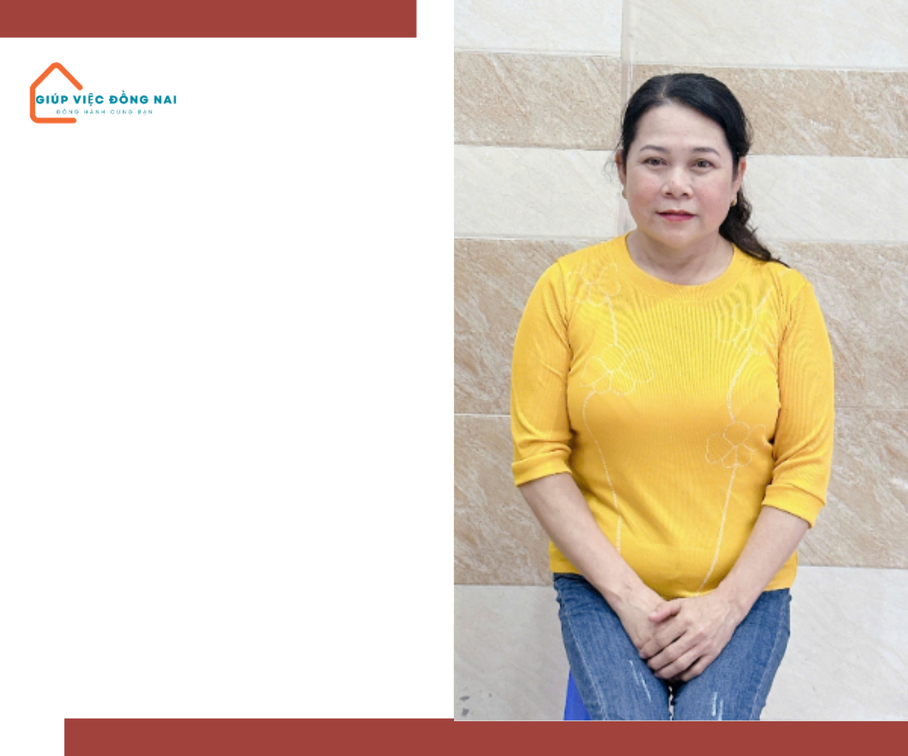 Chị ĐOÀN THỊ THANH NGA, sinh năm 1968, quê Đồng Nai cần tìm việc