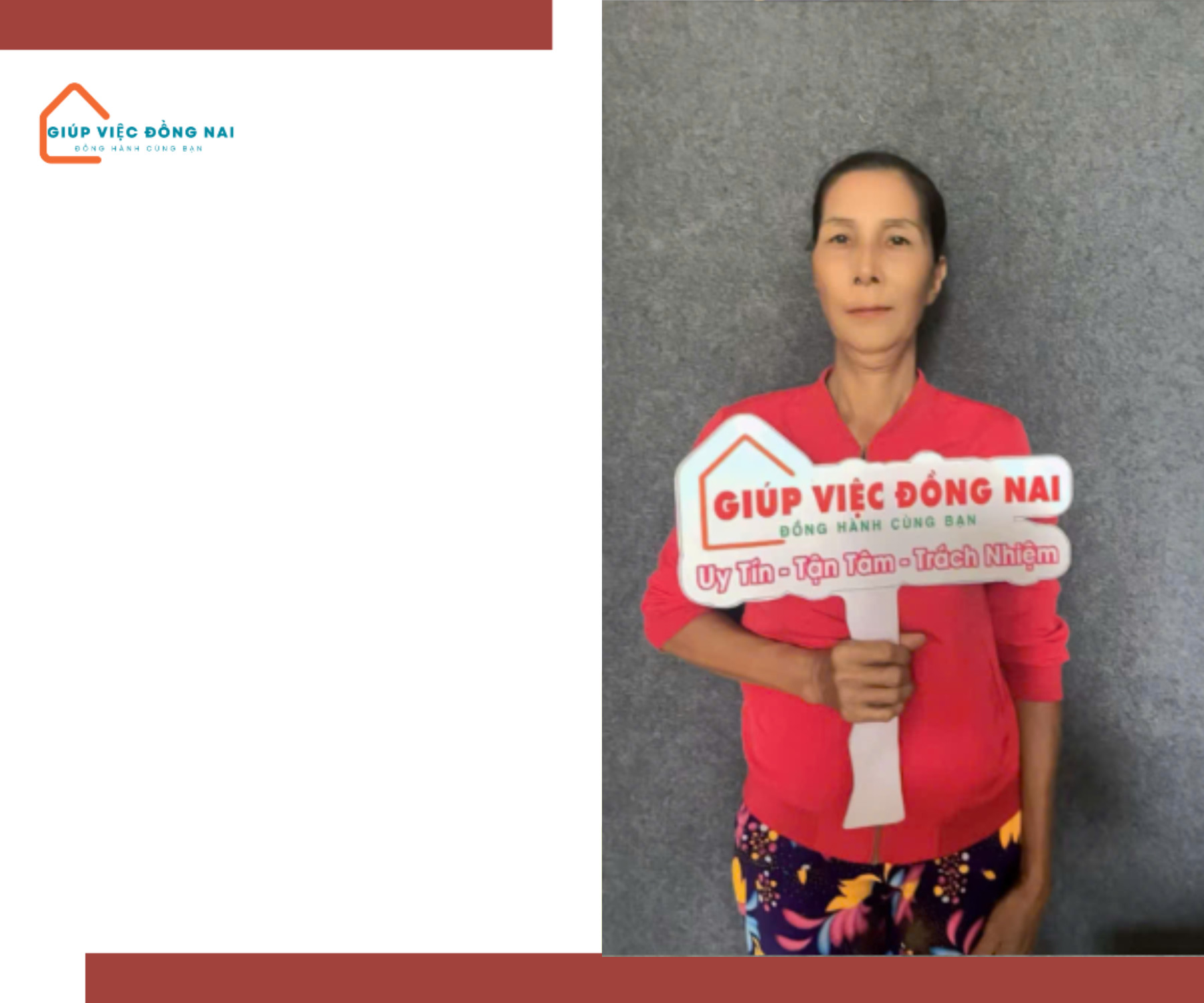 Chị NGUYỄN THỊ YẾN, sinh năm 1965, quê Đồng Nai cần tìm việc