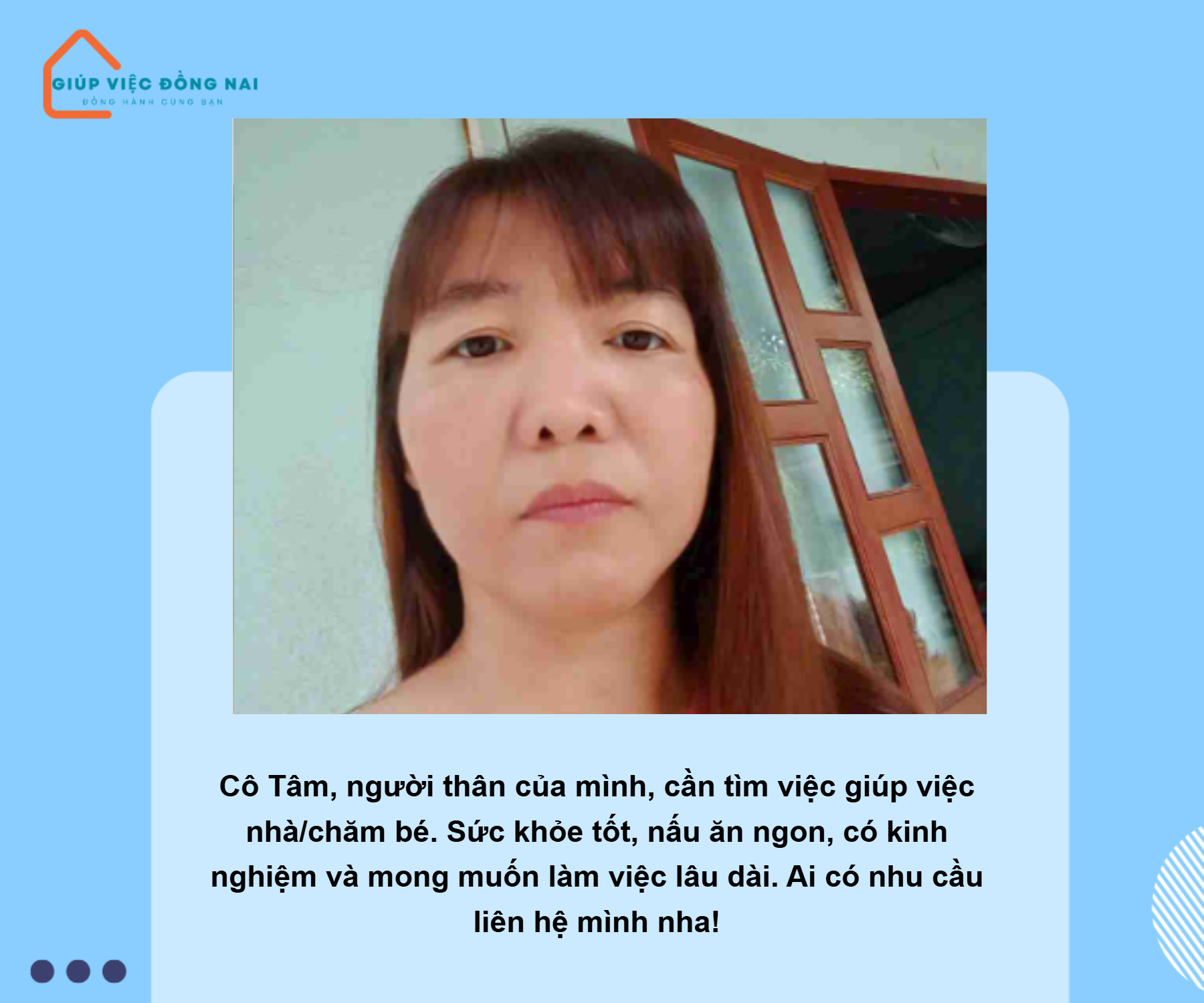 Chị     HOÀNG THỊ THANH TÂM   Sinh năm: 1985    Quê: Ninh Bình