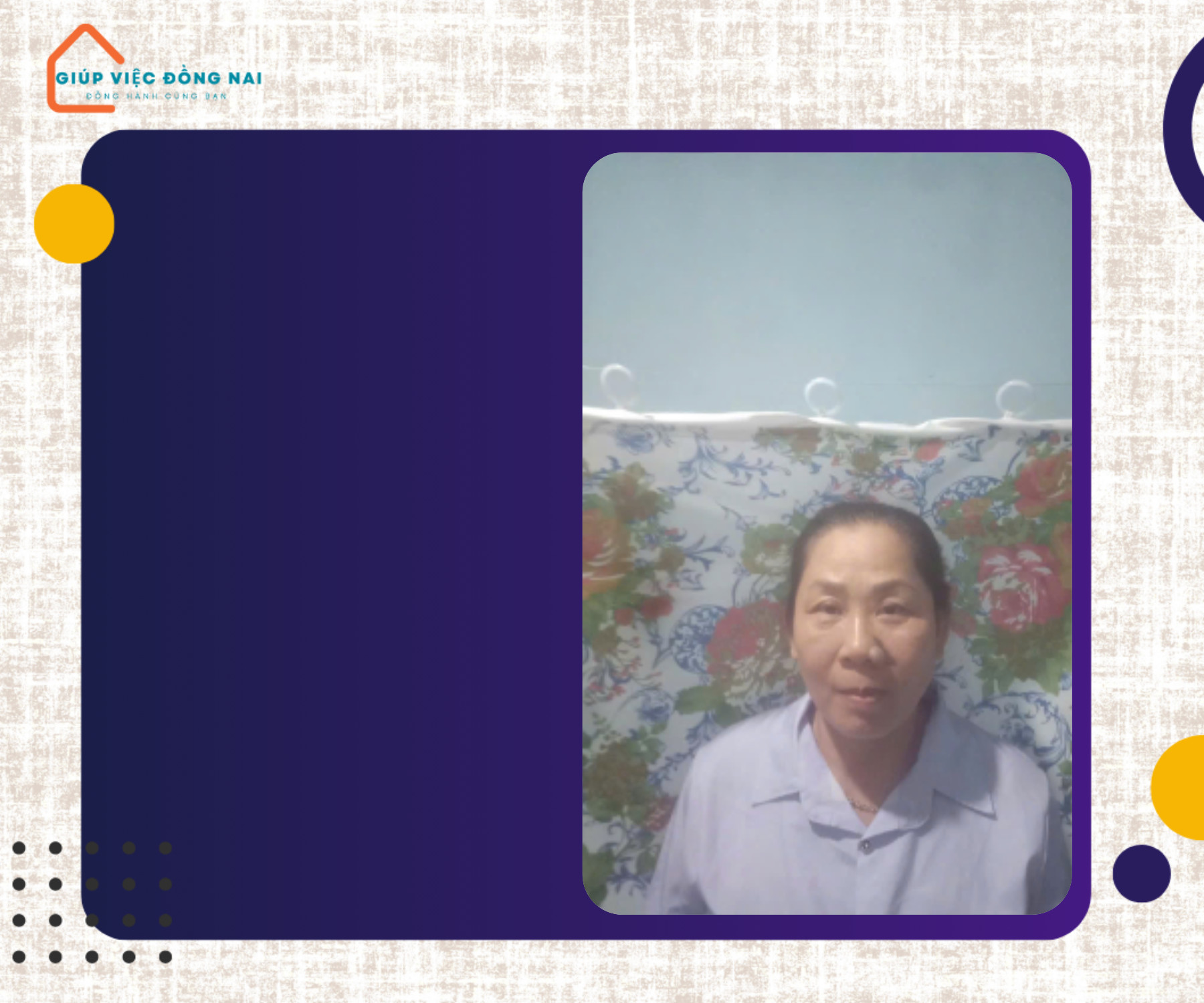 Chị Lý Huỳnh Thanh Tuyền, sinh năm 1966, quê Hậu Giang cần tìm việc