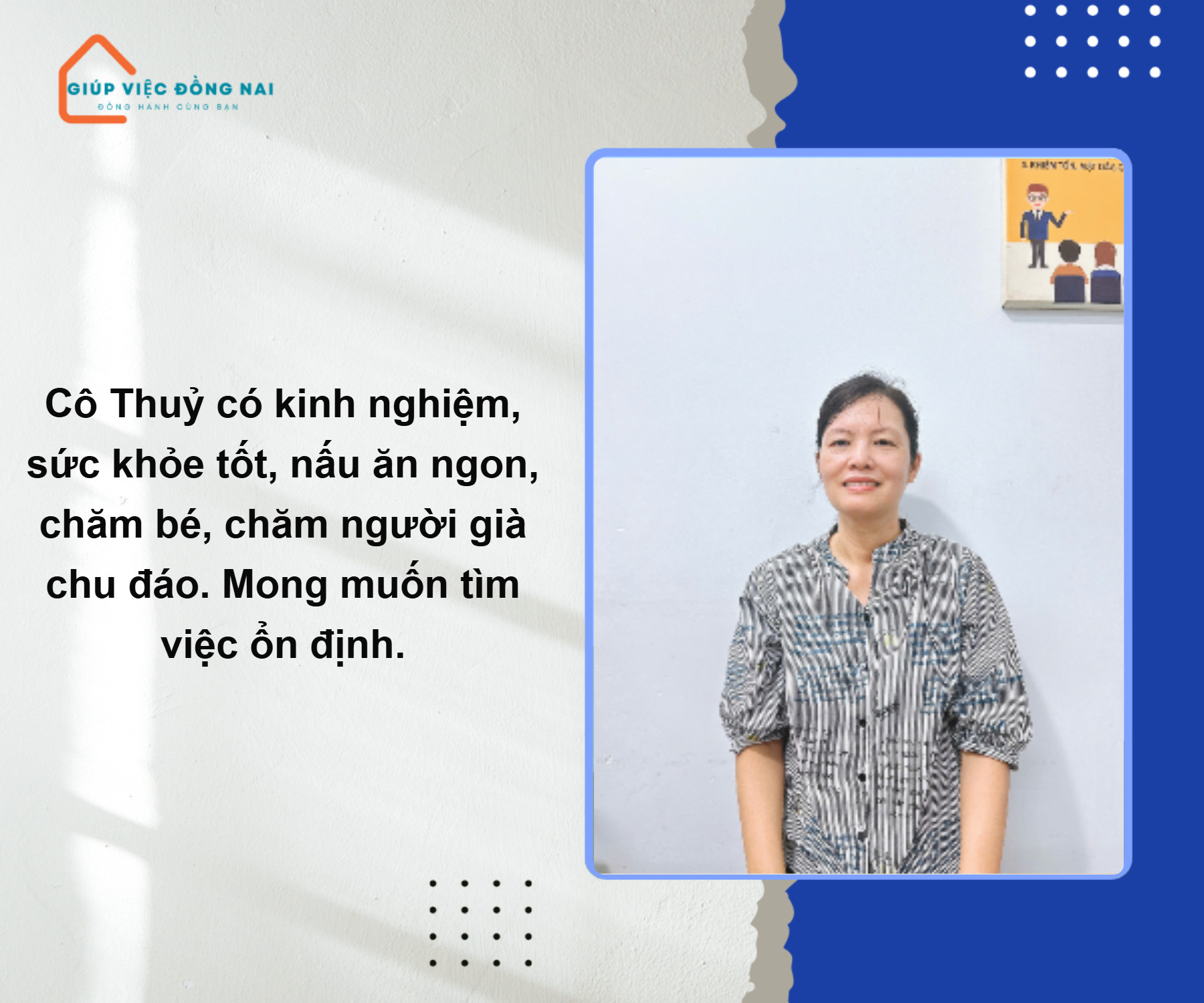 Chị TẠ THU THUỶ, sinh năm 1975, quê Hồ Chí Minh cần tìm việc