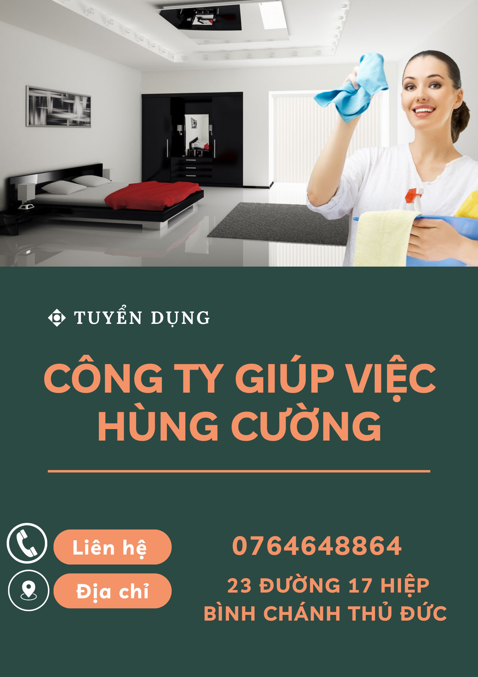 Hôm nay còn hơn 20 chủ nhà cần cô giúp việc ăn ở lại với gia đình lương 10tr bao ăn ở