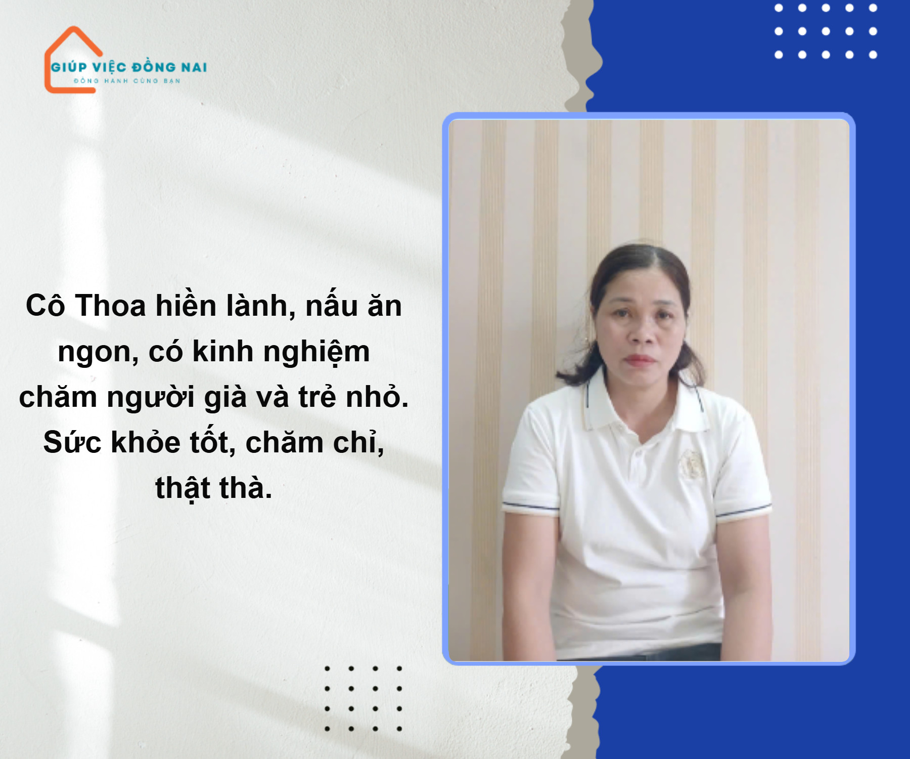 Em tìm việc giúp cô Thoa