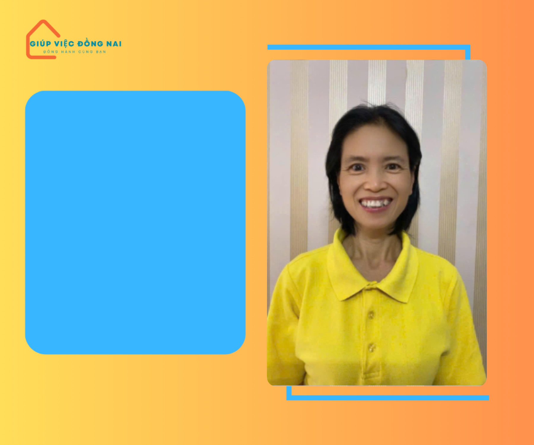 Chị ĐÀO THỊ NGOAN, sinh năm 1974, quê Ninh Bình cần tìm việc